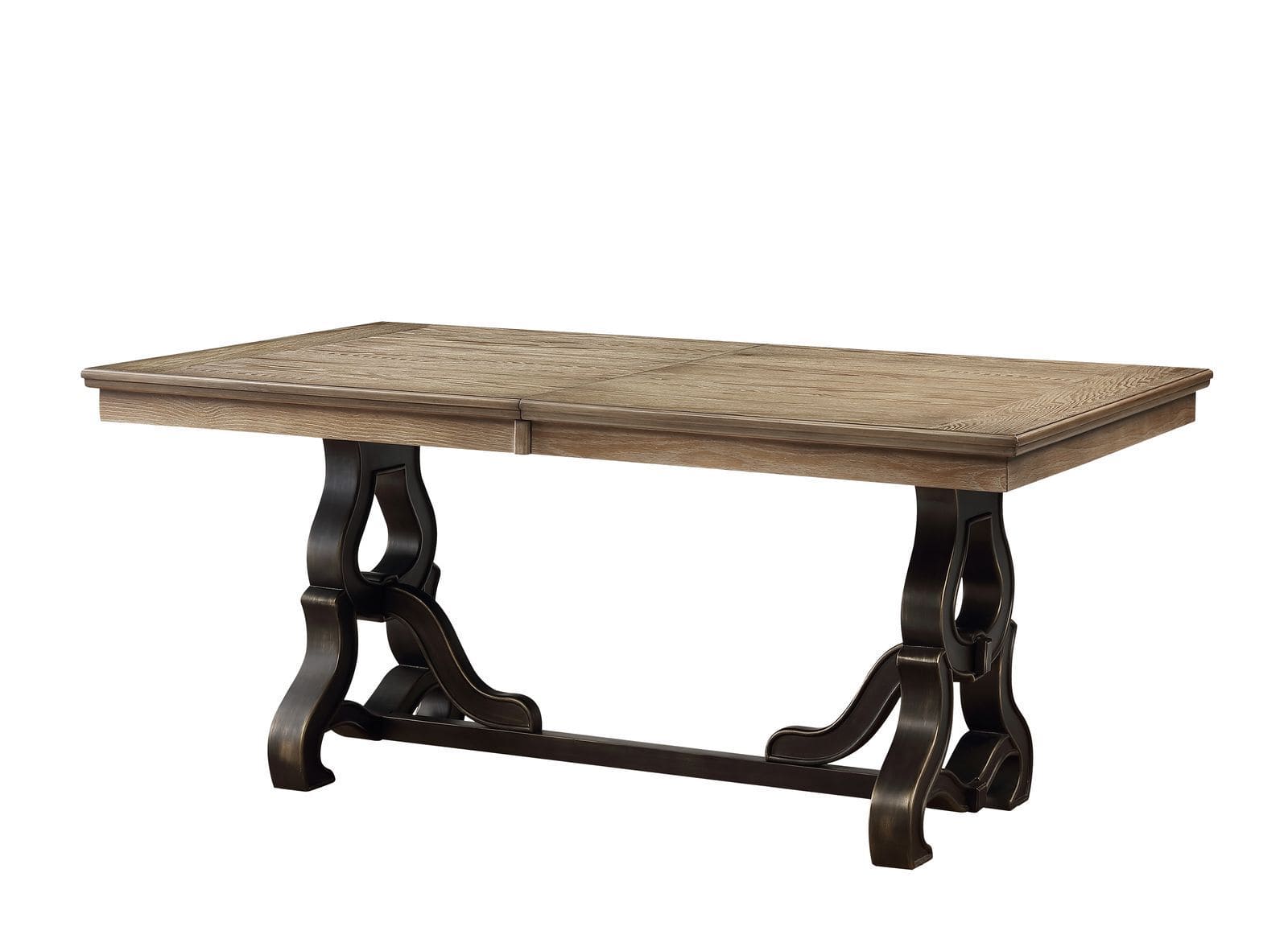 ACME Nathaniel Dining Table, Maple (1Set/2Ctn) 62330