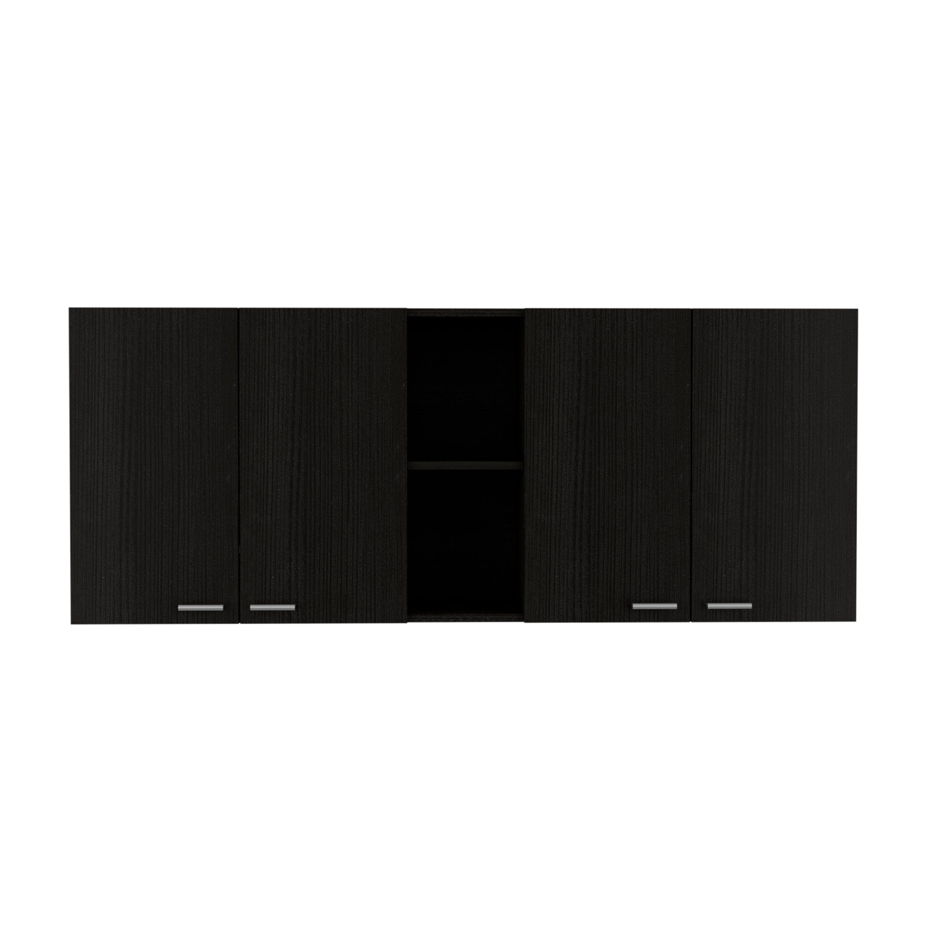 Wall Cabinet Ontario, Double Door, Black Wengue Finish