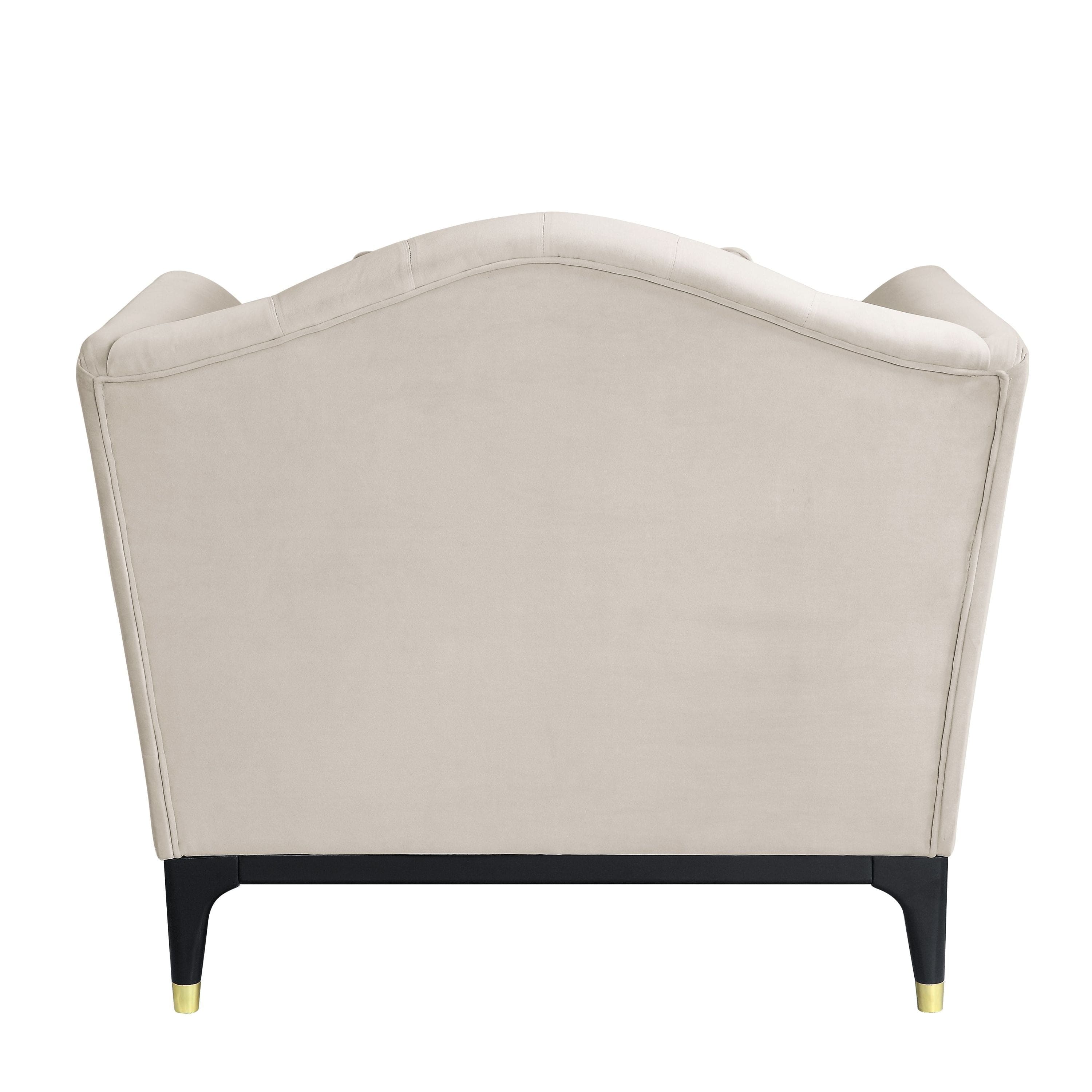 ACME Tayden Chair w/2 Pillows, Beige Velvet LV01157