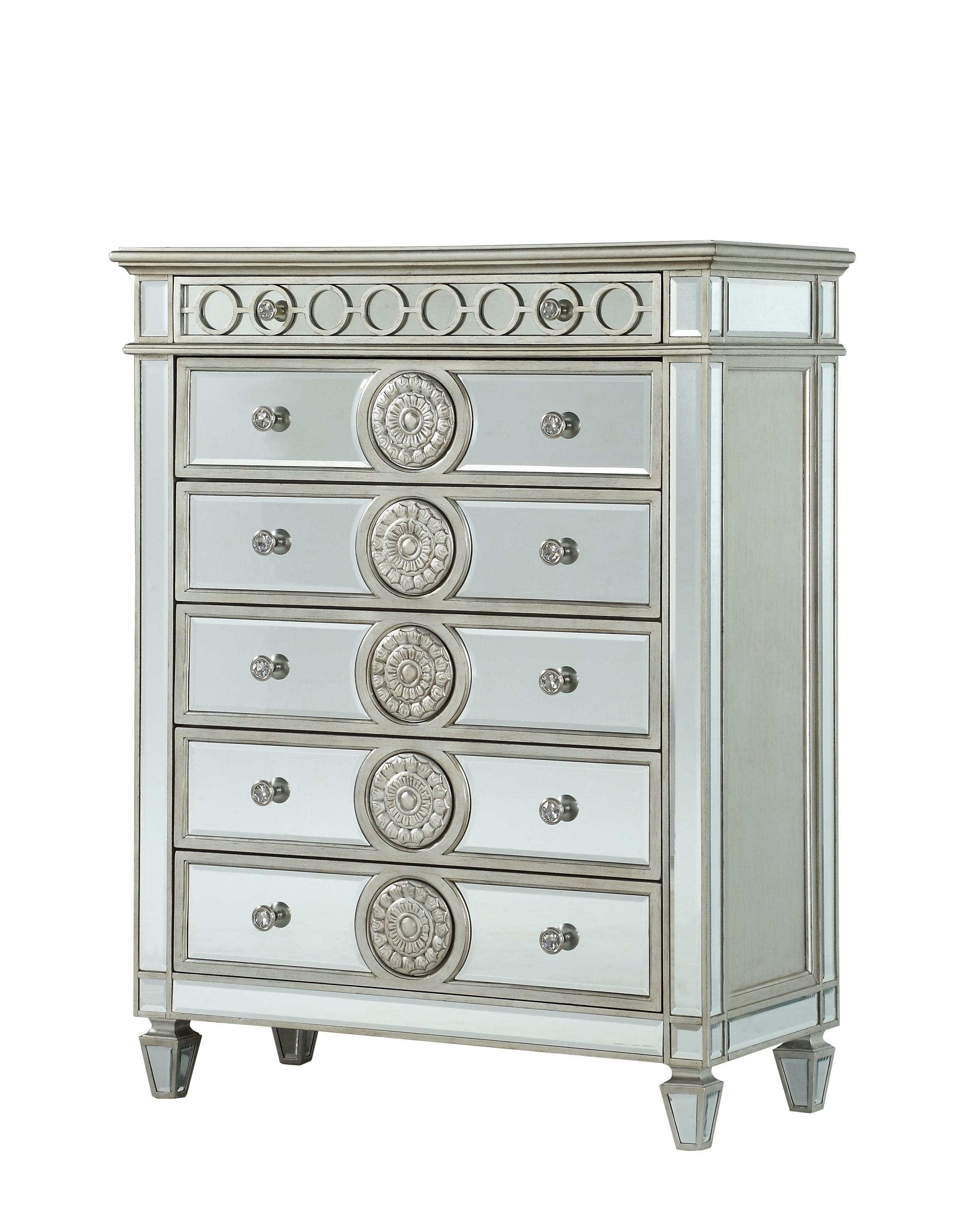 ACME Varian Chest in Mirrored 26156