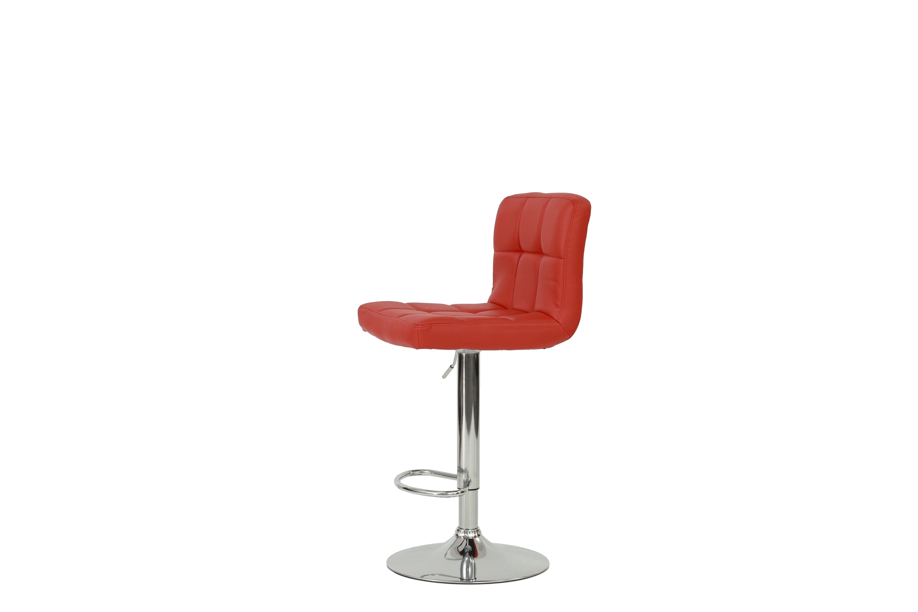 BAR STOOL in Red, Chrome