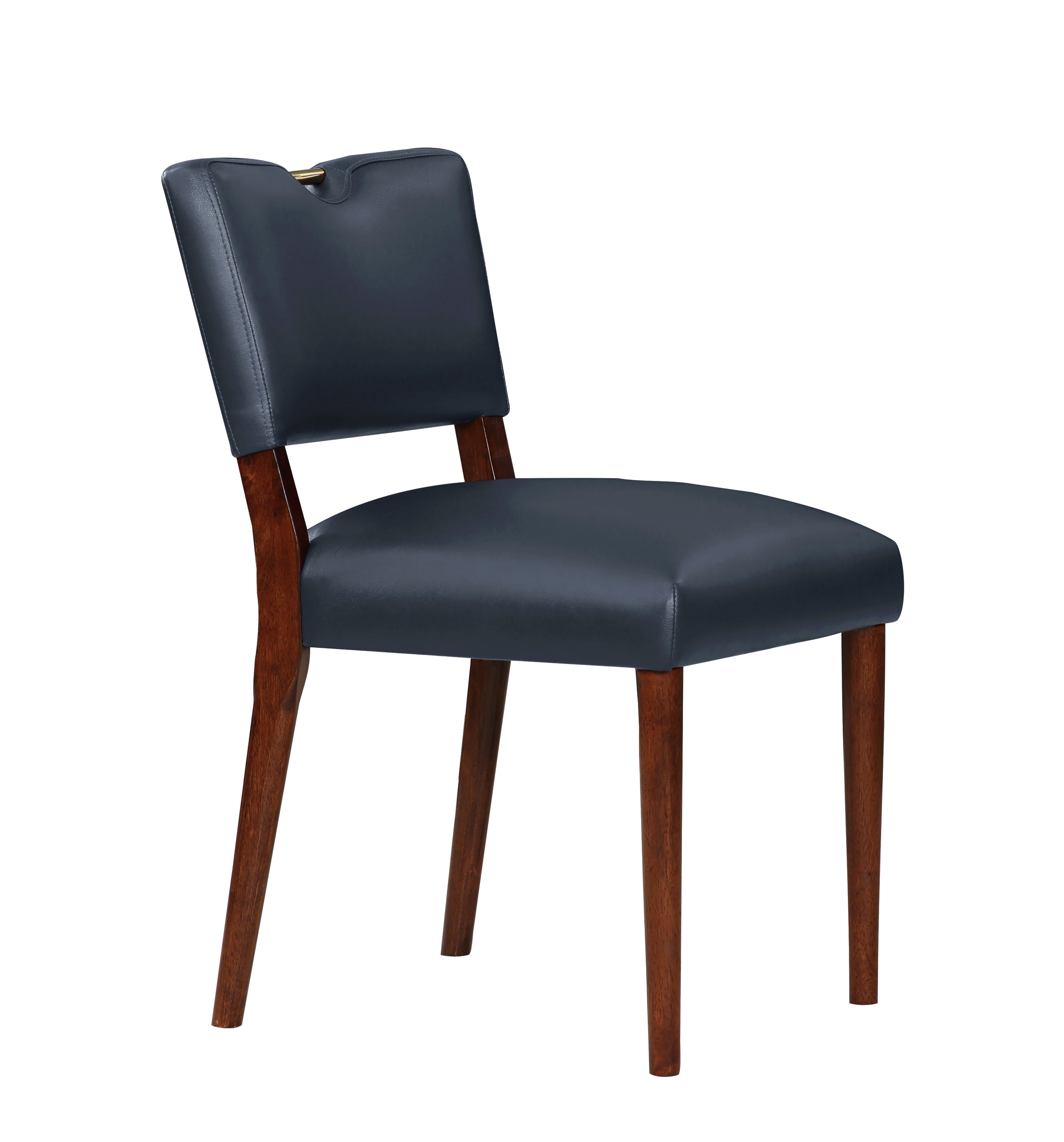 Bryson Midnight Blue Faux Leather Dining Chair - Set of 2