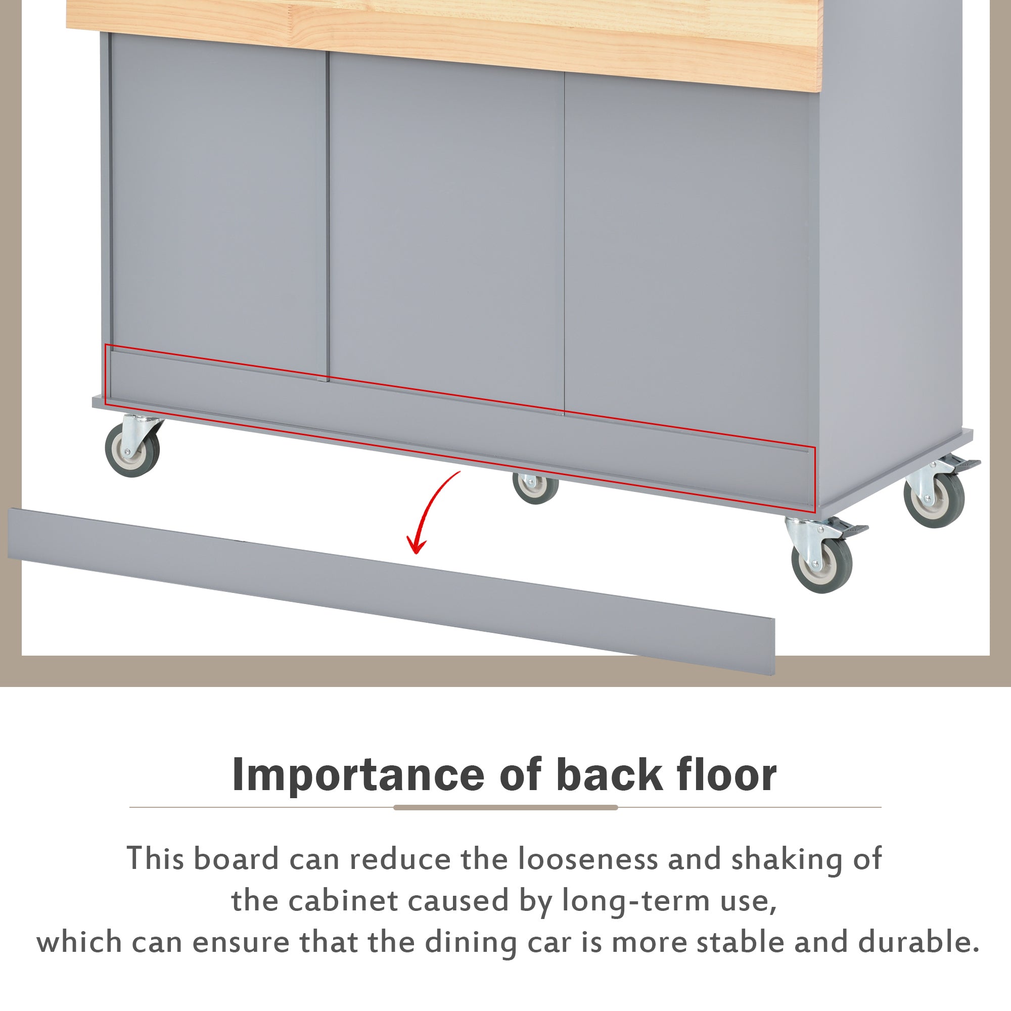 Rolling Mobile Kitchen Island with Solid Wood Top and Locking Wheels,52.7 Inch Width,Storage Cabinet and Drop Leaf Breakfast Bar,Spice Rack, Towel Rack & Drawer (Grey Blue)