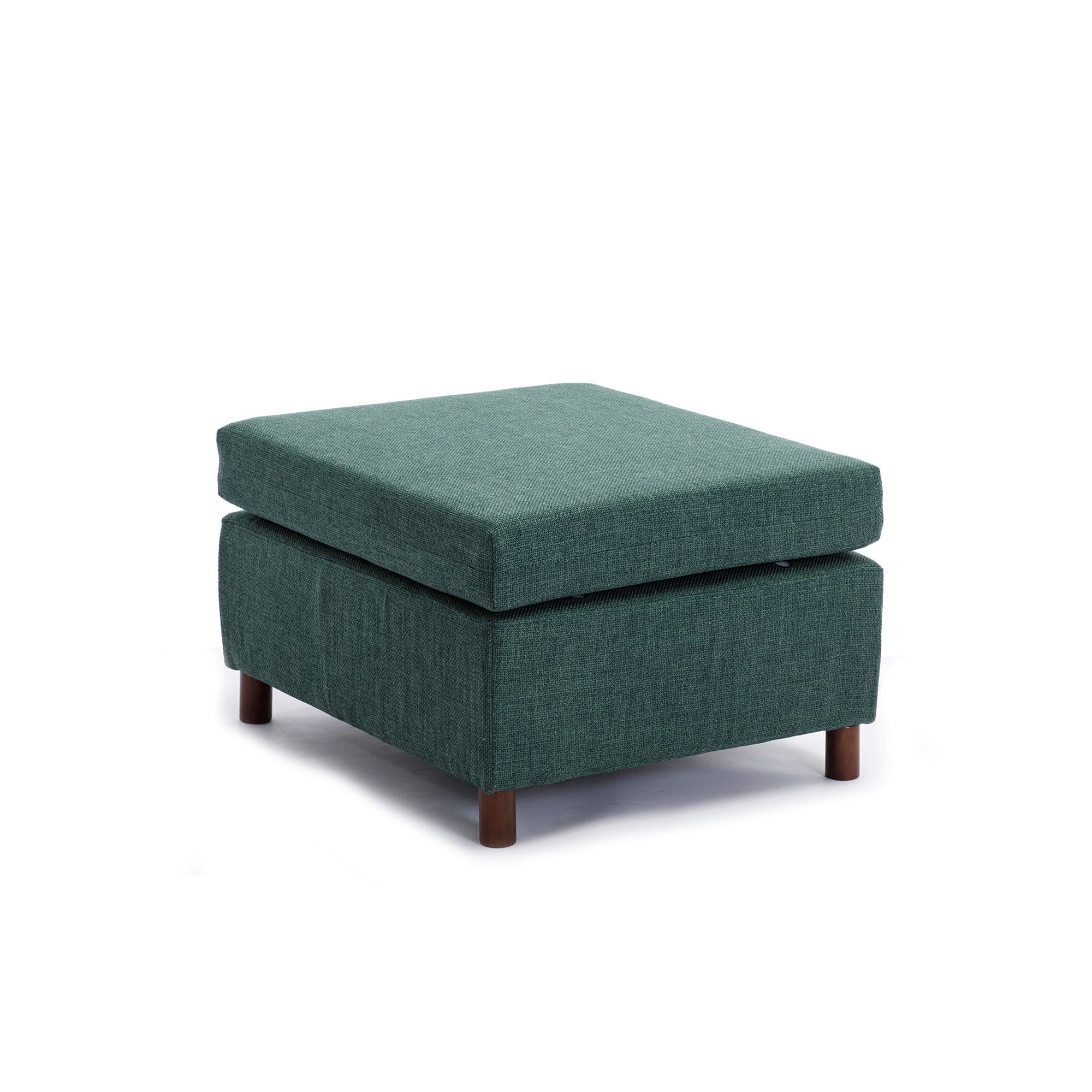 Single Movable Ottoman for Modular Sectional Sofa Couch Without Storage Function, Ottoman Cushion Covers Non-removable and Non-Washable,Green