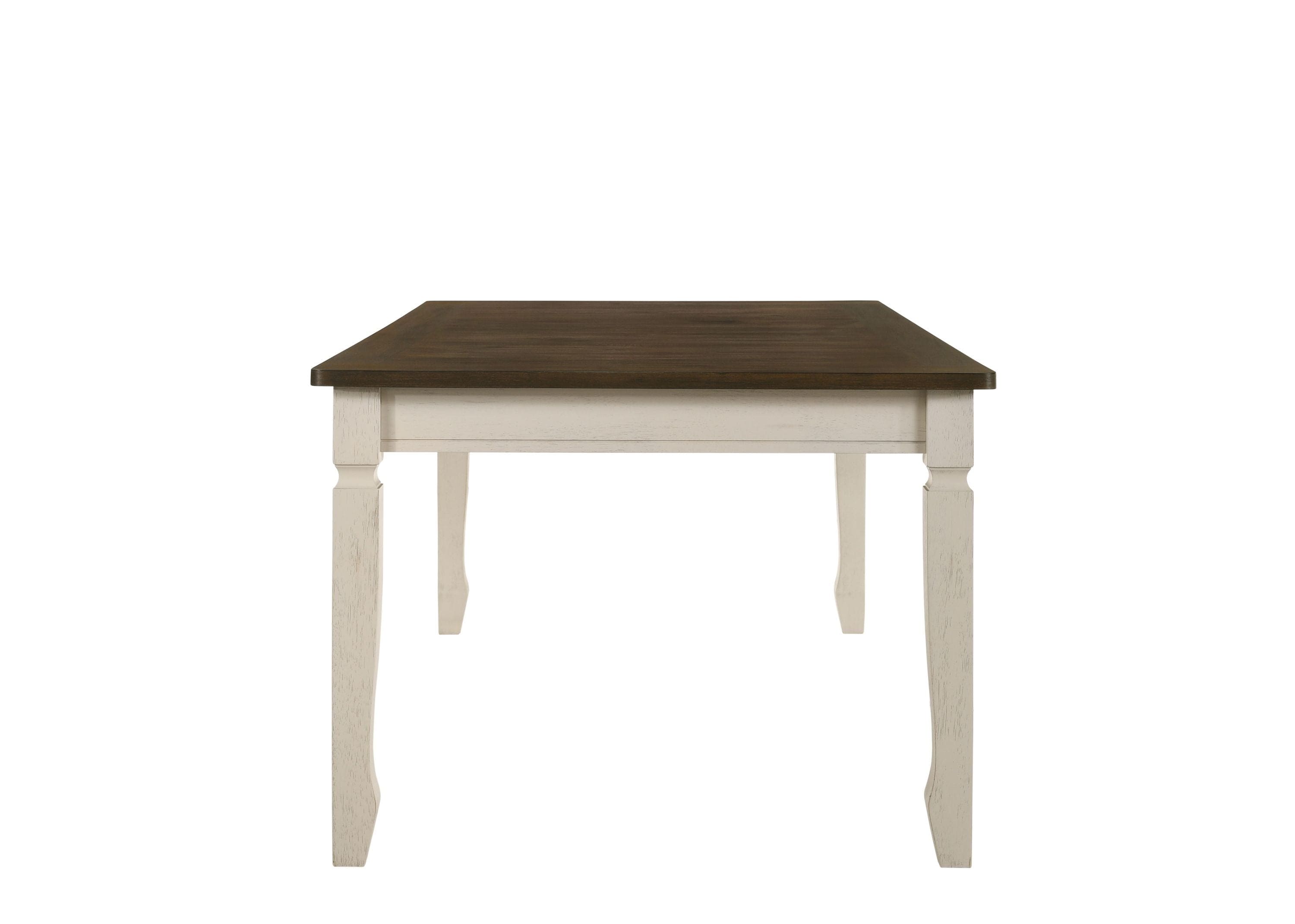 ACME Fedele Dining Table, Weathered Oak & Cream Finish 77190