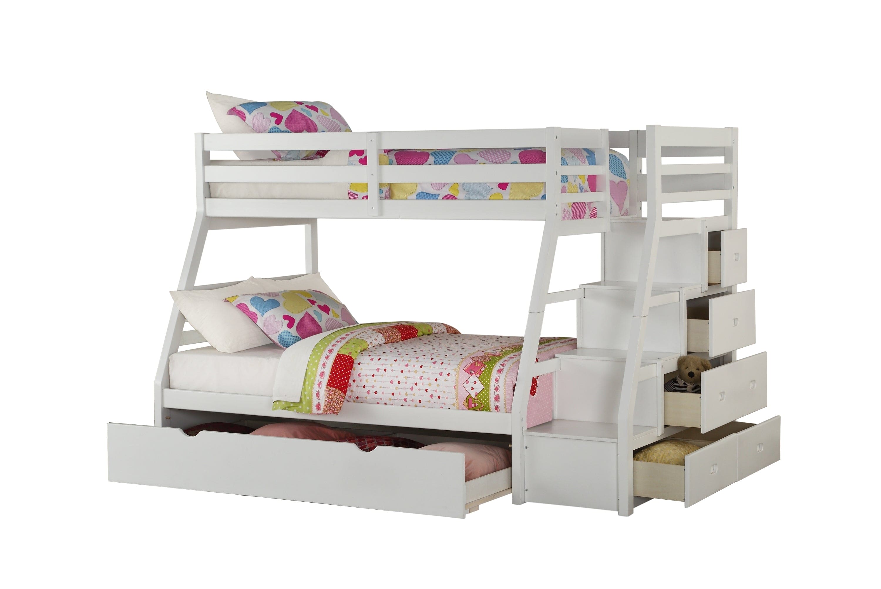 ACME Jason Bunk Bed (Twin/Full) in White 37105