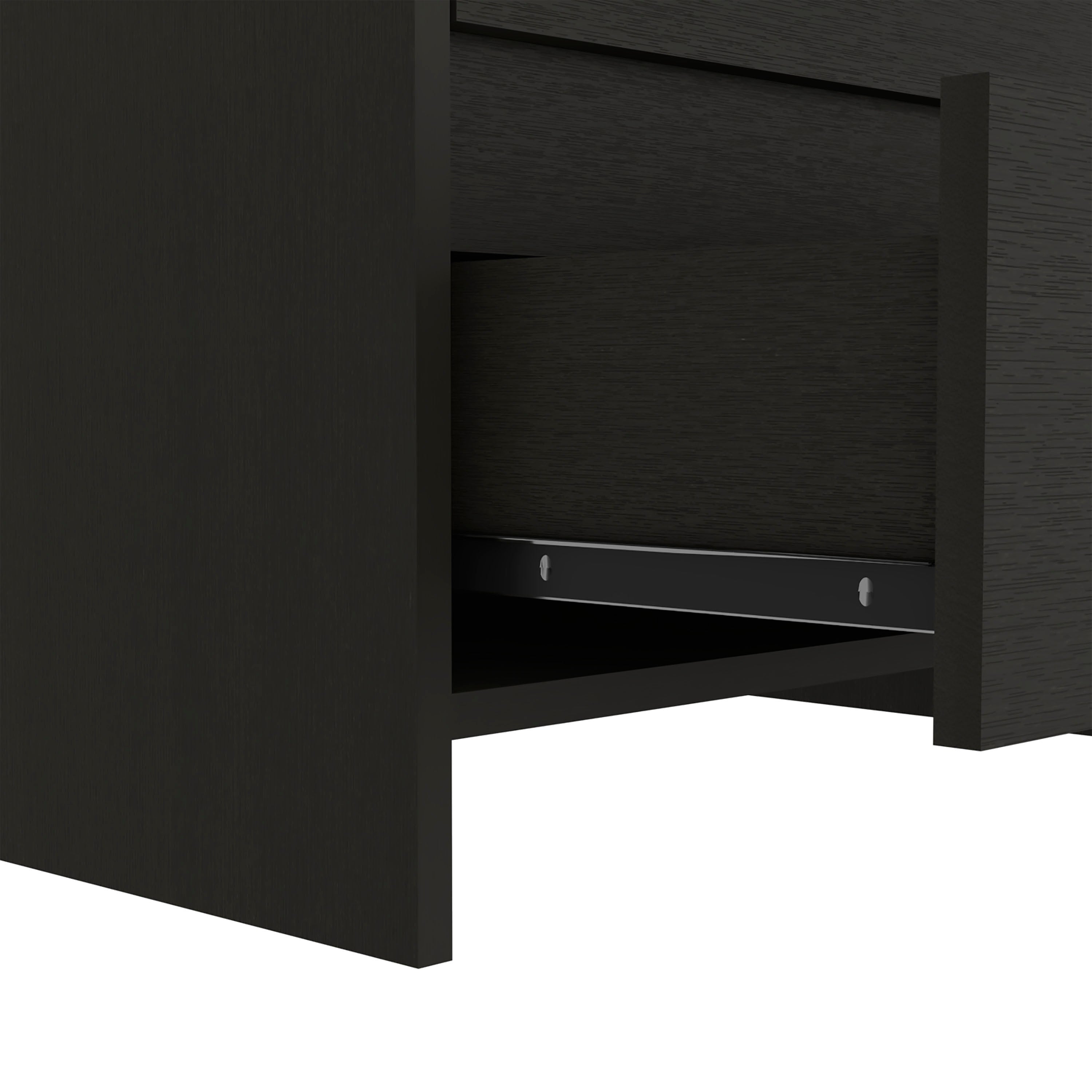 Nightstand Dreams, Two Drawers, Black Wengue Finish