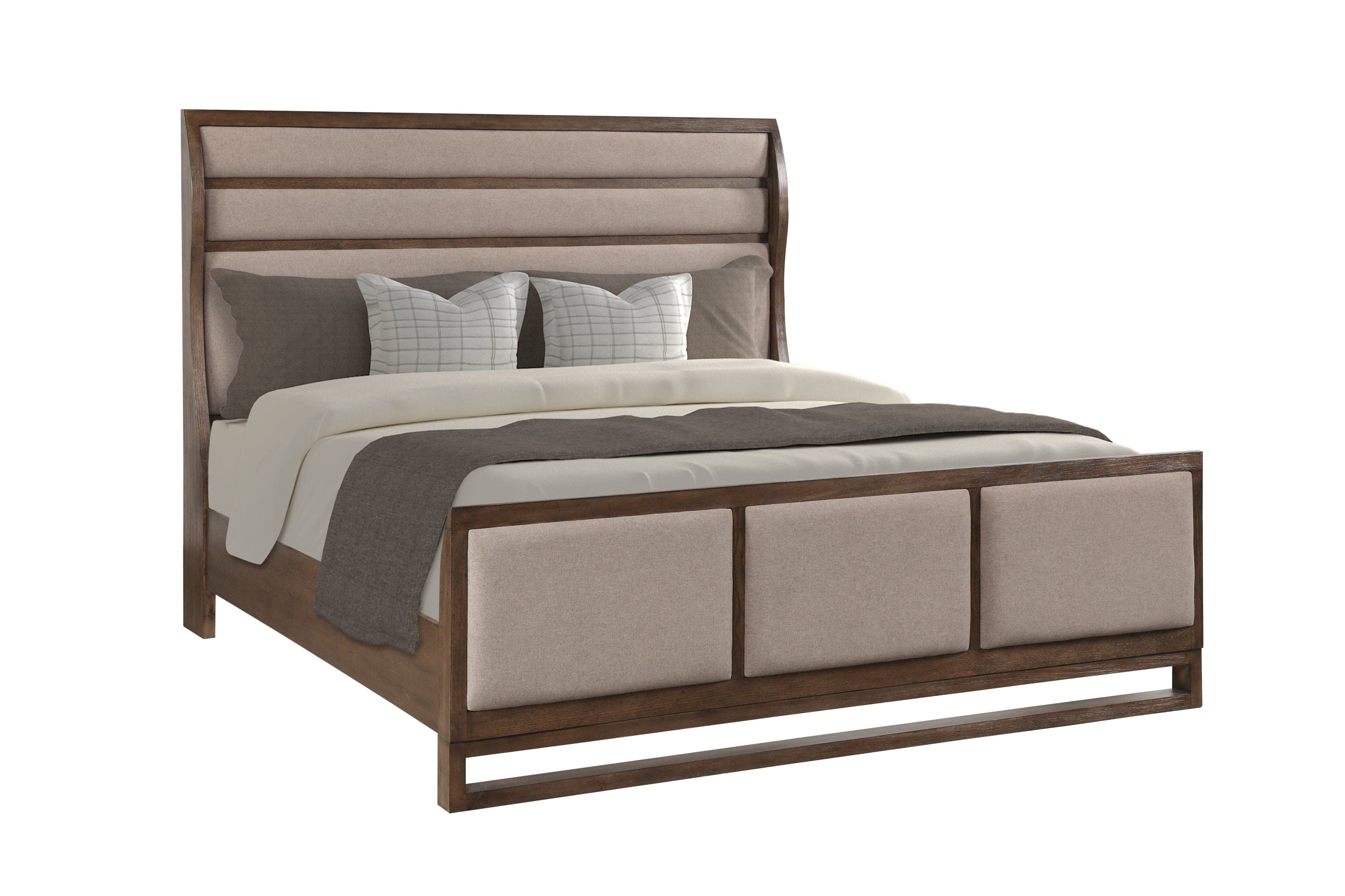 Bridgevine Home Arcadia King Size Bed, Old Forest Glen Finish