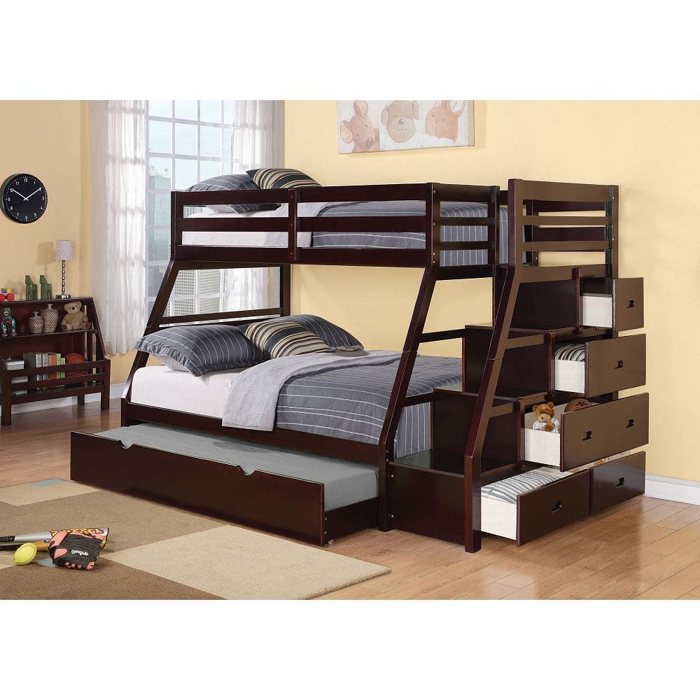 ACME Jason Bunk Bed (Twin/Full) in Espresso 37015