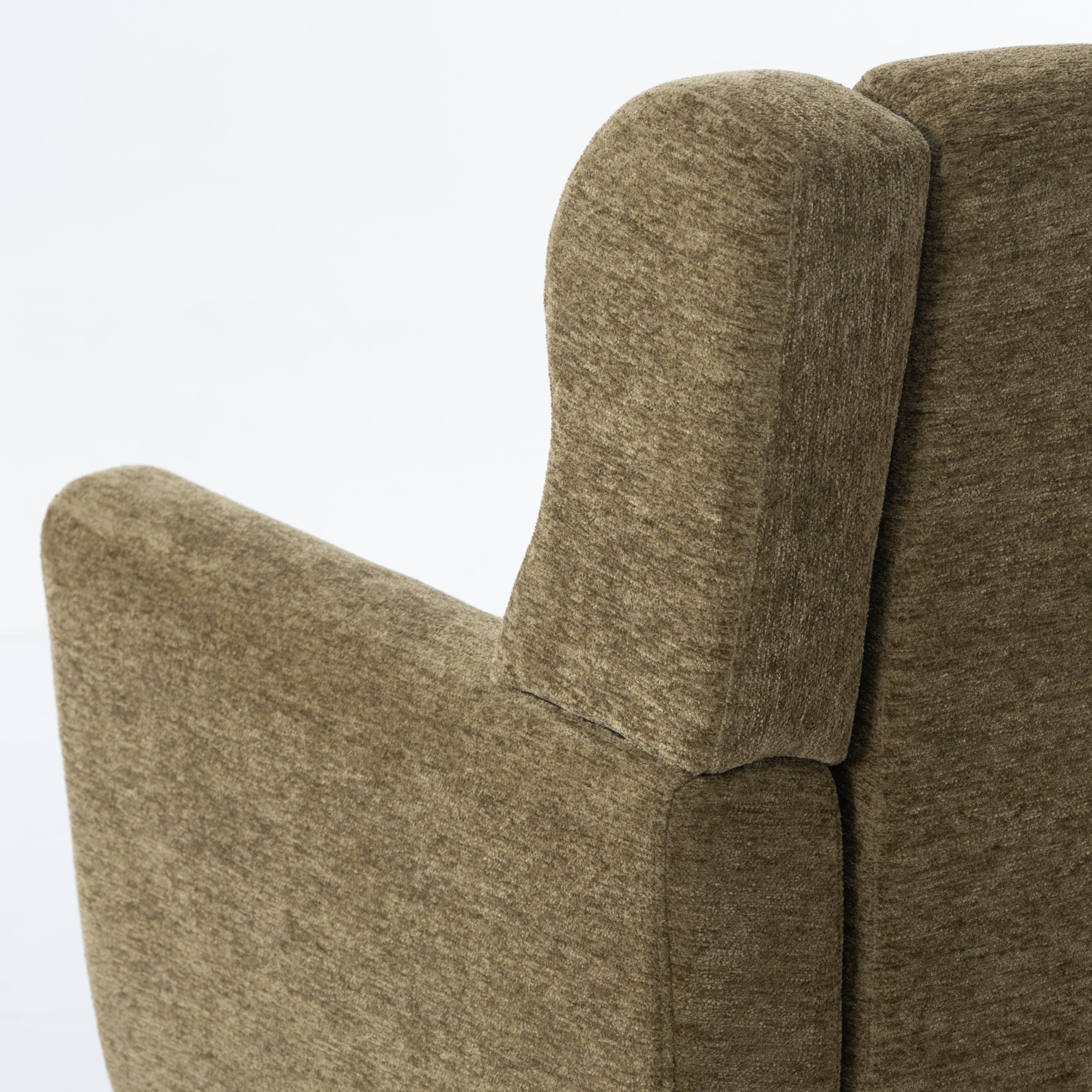 Modern Accent Chair Upholstered Foam Filled Living Room Chairs Comfy Reading Chair Mid Century Modern Chair with Chenille Fabric Lounge Arm Chairs Armchair for Living Room Bedroom