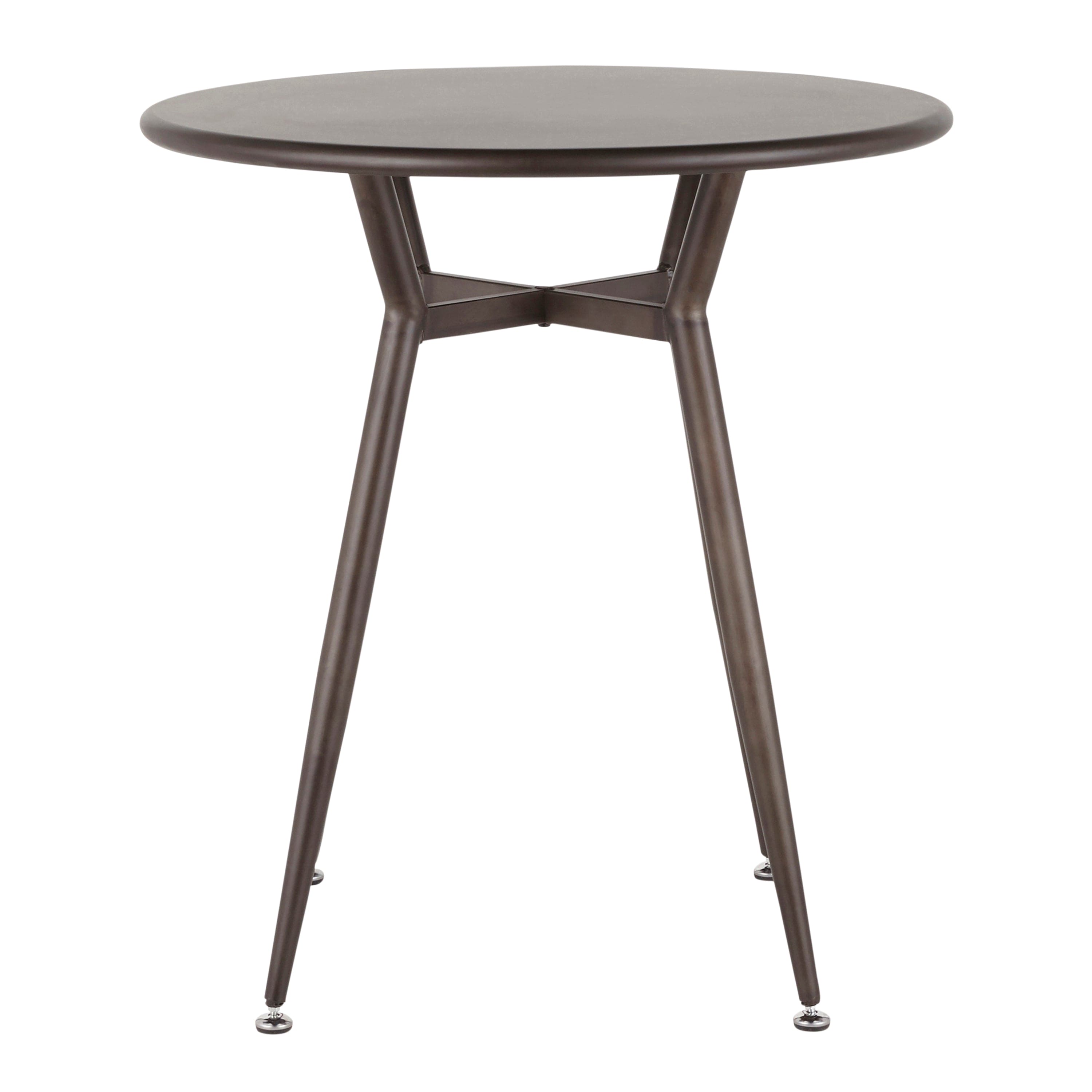 Clara Industrial Round Dinette Table in Antique Metal by LumiSource