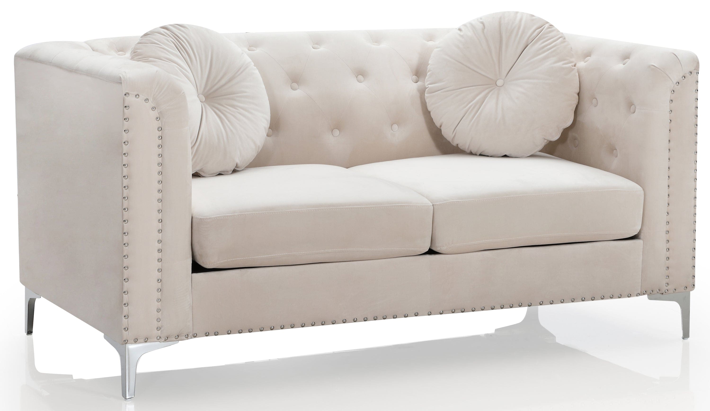 Glory Furniture Pompano G898A-L Loveseat ( 2 Boxes ) , IVORY