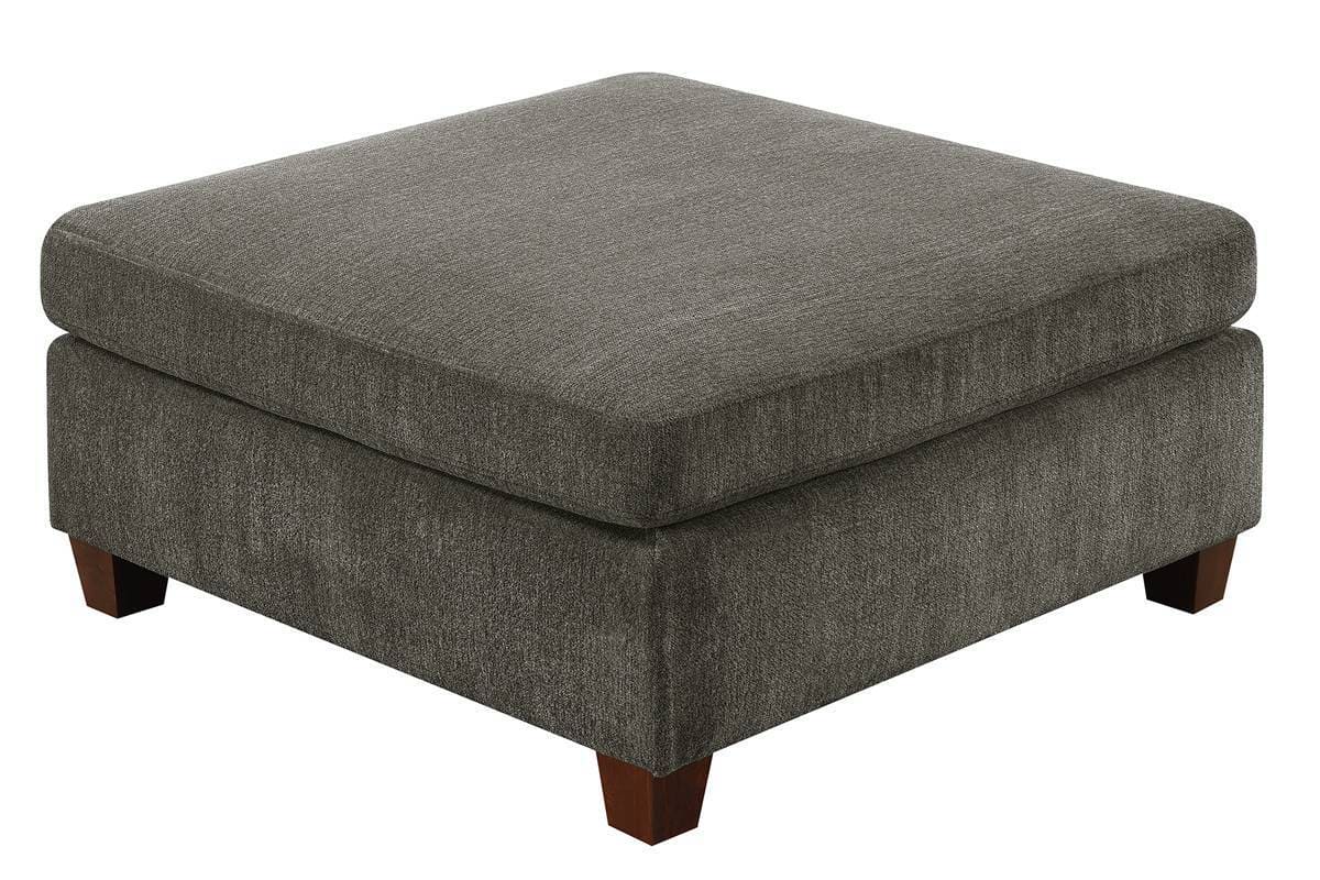 Living Room Furniture Grey Chenille Modular Sectional 8pc Set Large Corner L-Sectional Modern Couch 2x Corner Wedge 4x Armless Chairs and 2x Ottomans Plywood