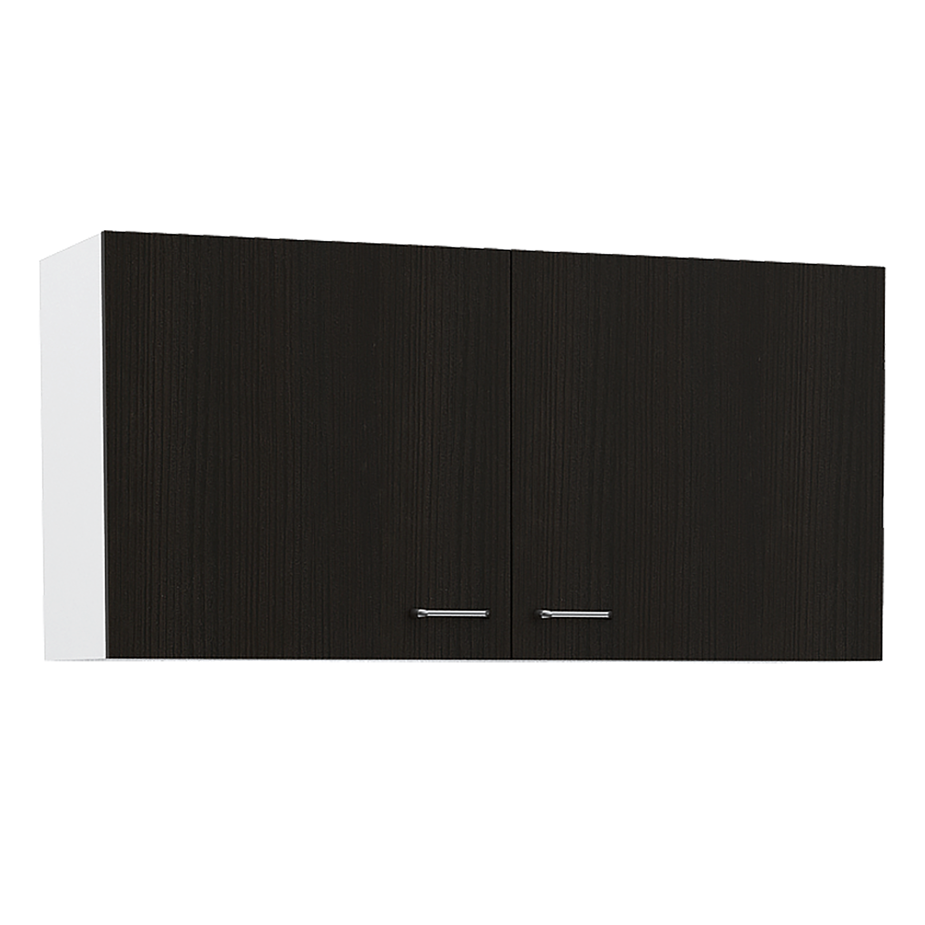 Wall Cabinet Toran, Two Shelves, Double Door, Black Wengue Finish