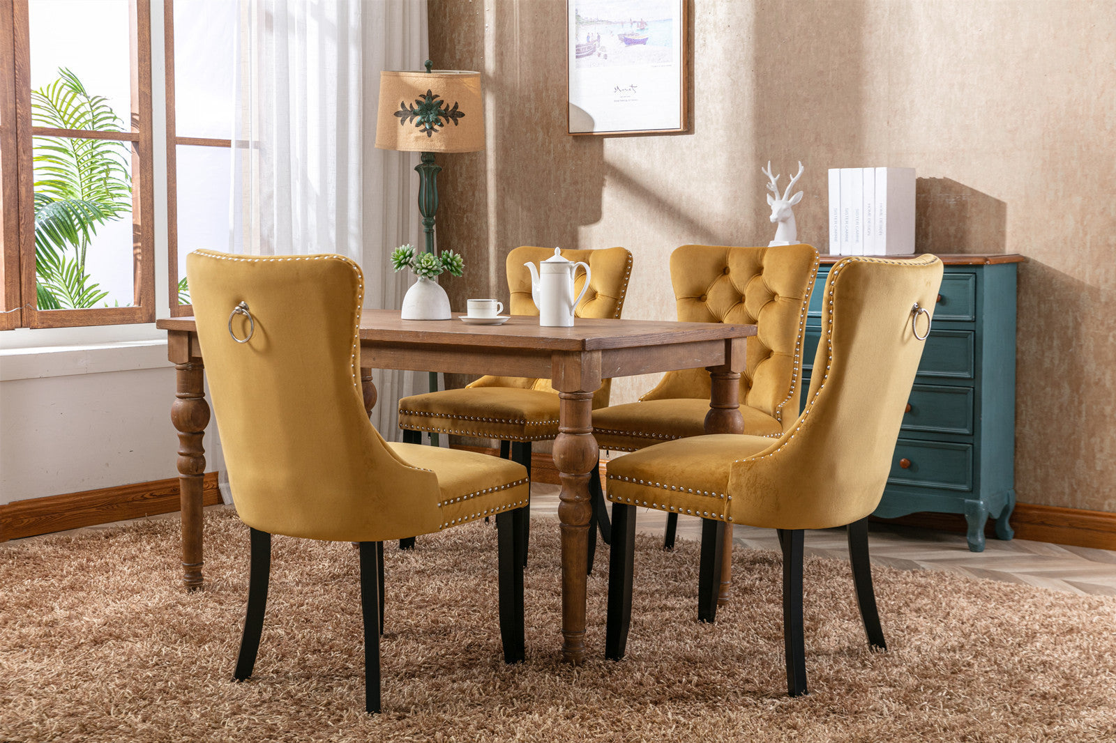 Velvet Upholstered Dining Chair