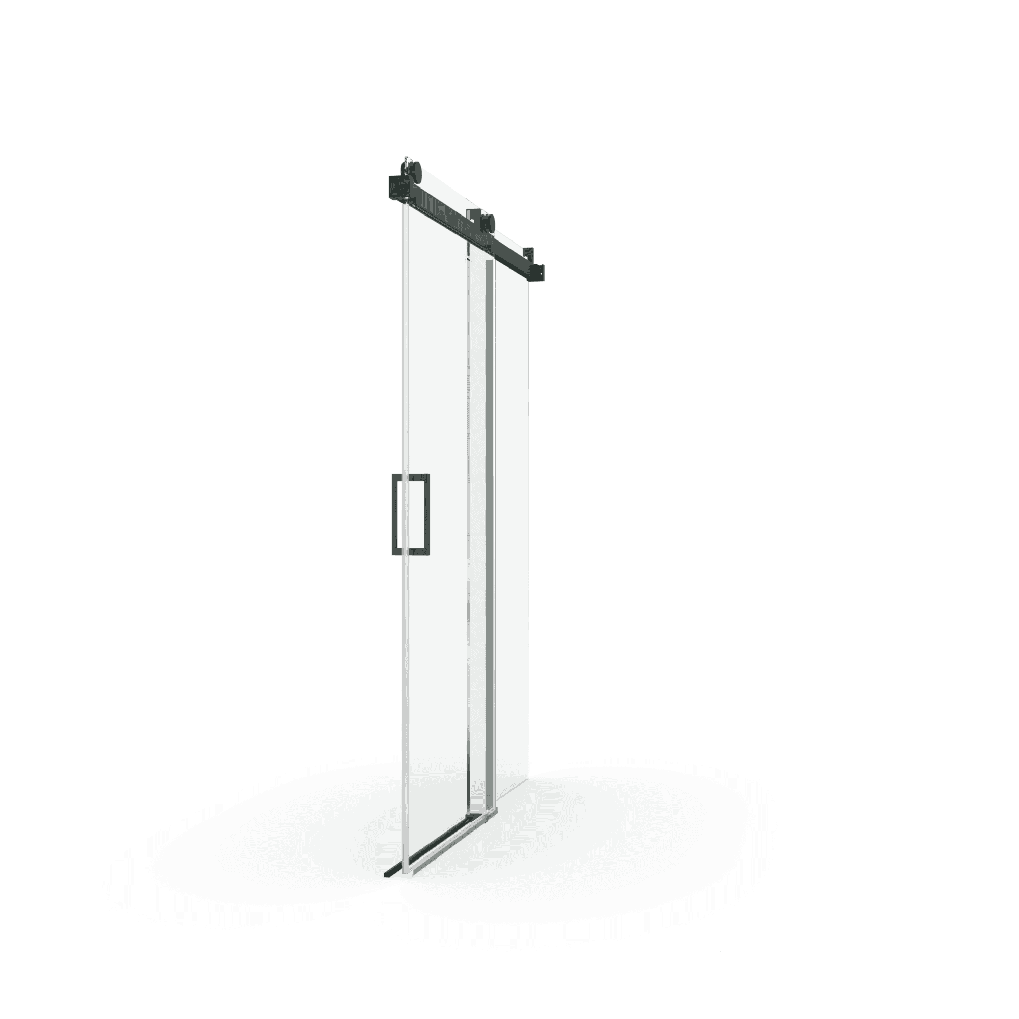 Elan 56 to 60 in. W x 76 in. H Sliding Frameless Soft-Close Shower Door with Premium 3/8 Inch (10mm) Thick Tampered Glass in Matte Black 22D01-60MB