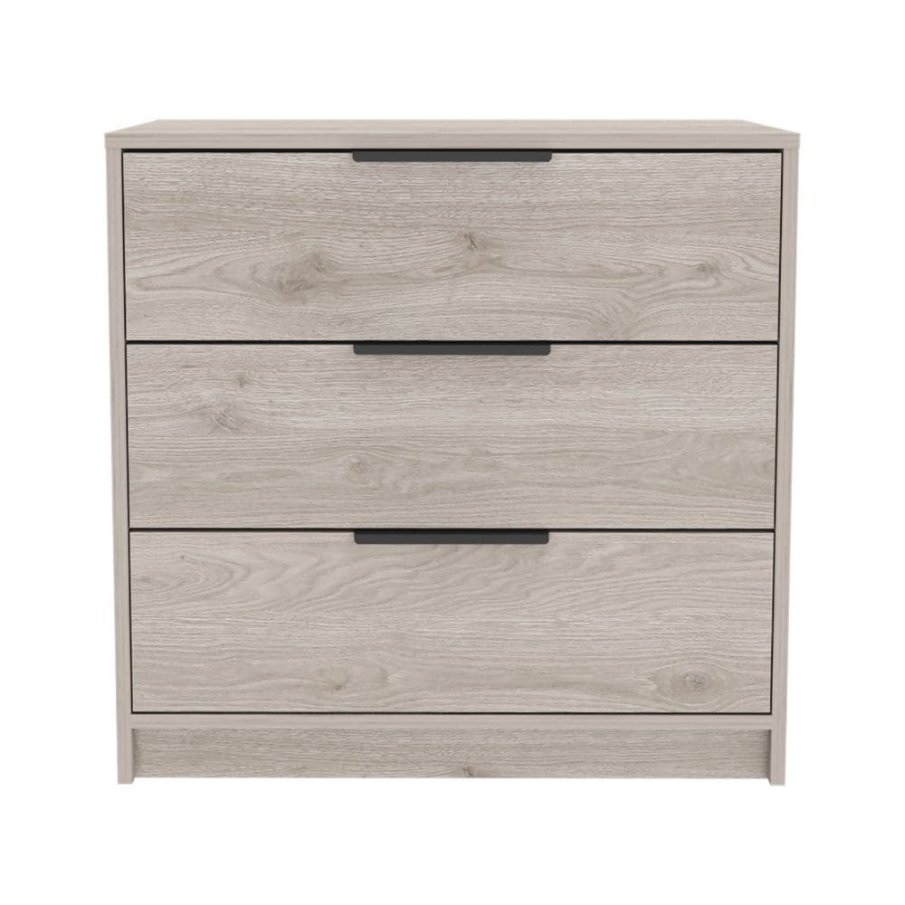 3 Drawers Dresser Maryland, Superior Top, Light Gray Finish