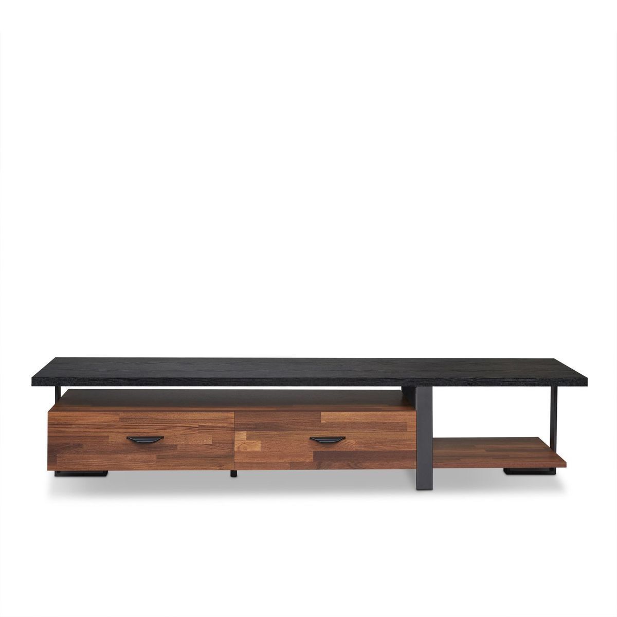 ACME Elling TV Stand in Walnut & Black 91235