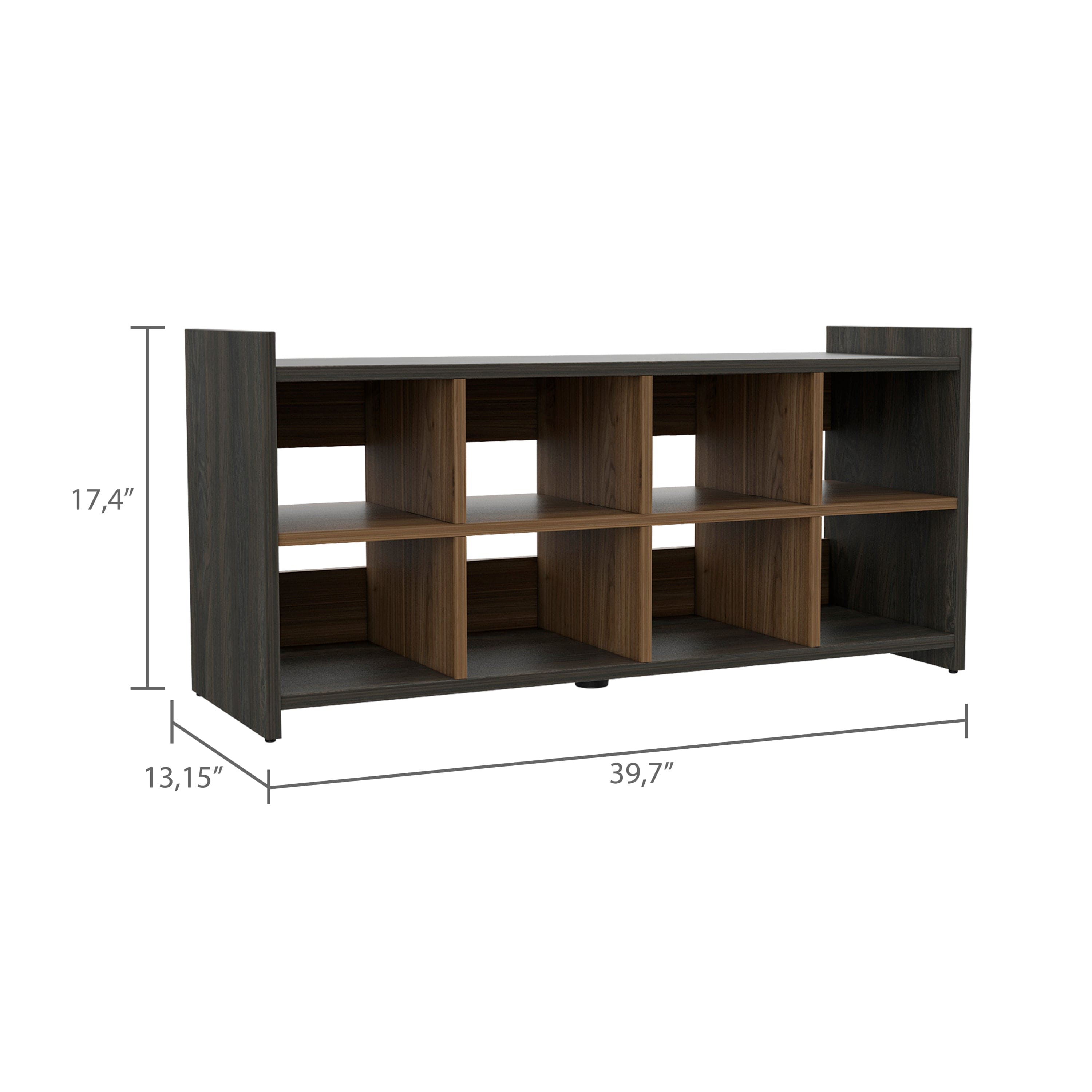 Entryway Storage Unit, Eight Shoe Capacity  -Espresso / Mahogany