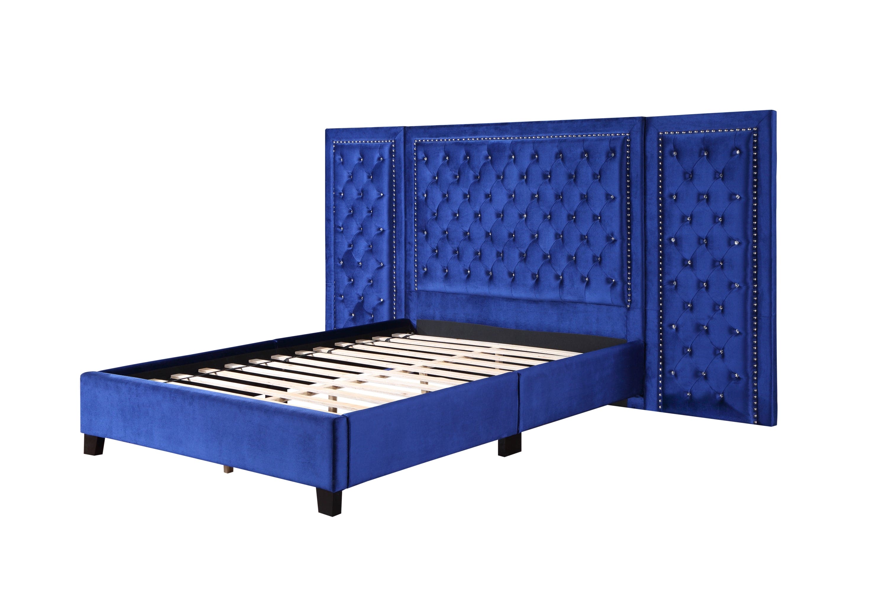 ACME Damazy Queen Bed, Blue Velvet BD00973Q