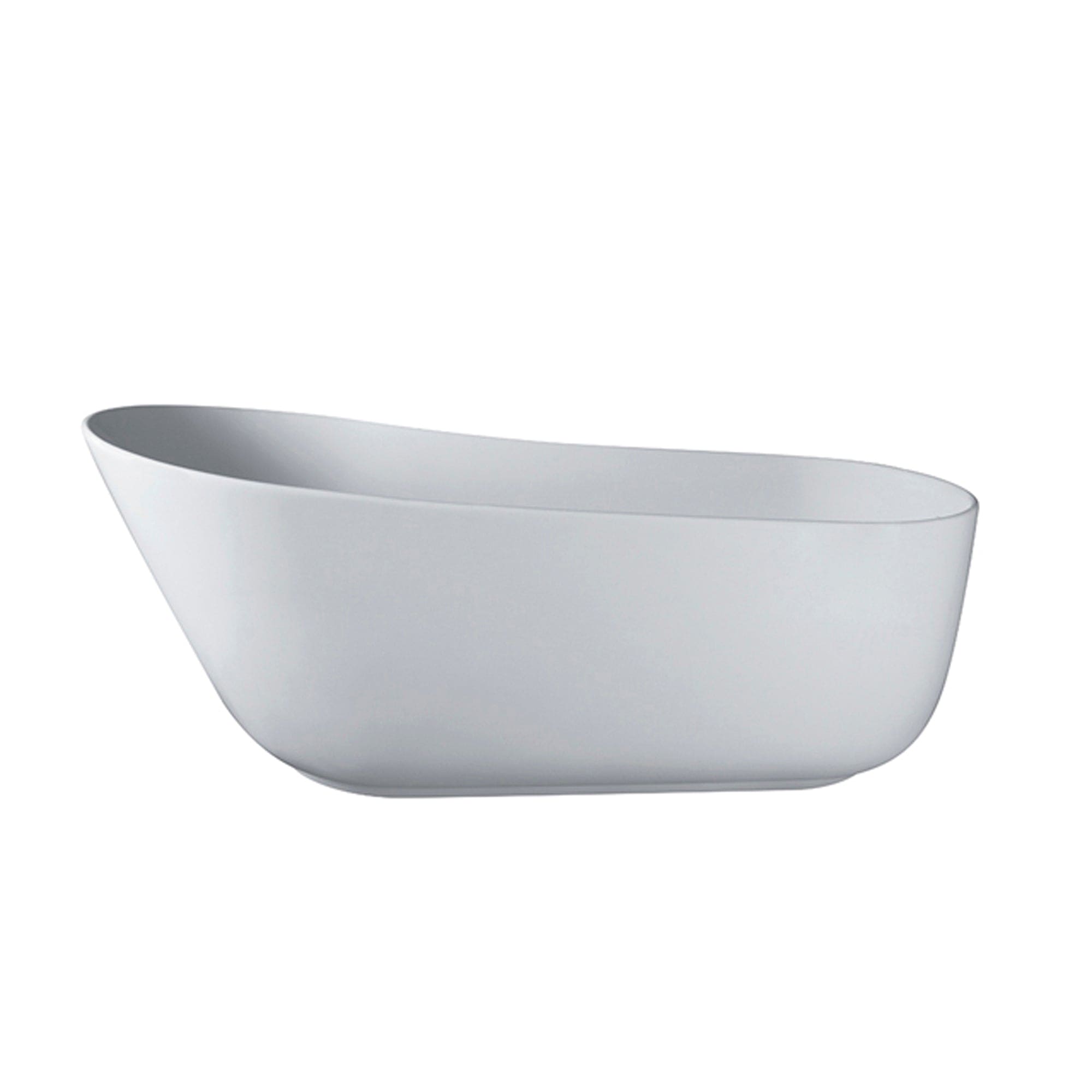 67-inch solid surface stone resin oval shape soaking bathtub with overflow for the bathroom