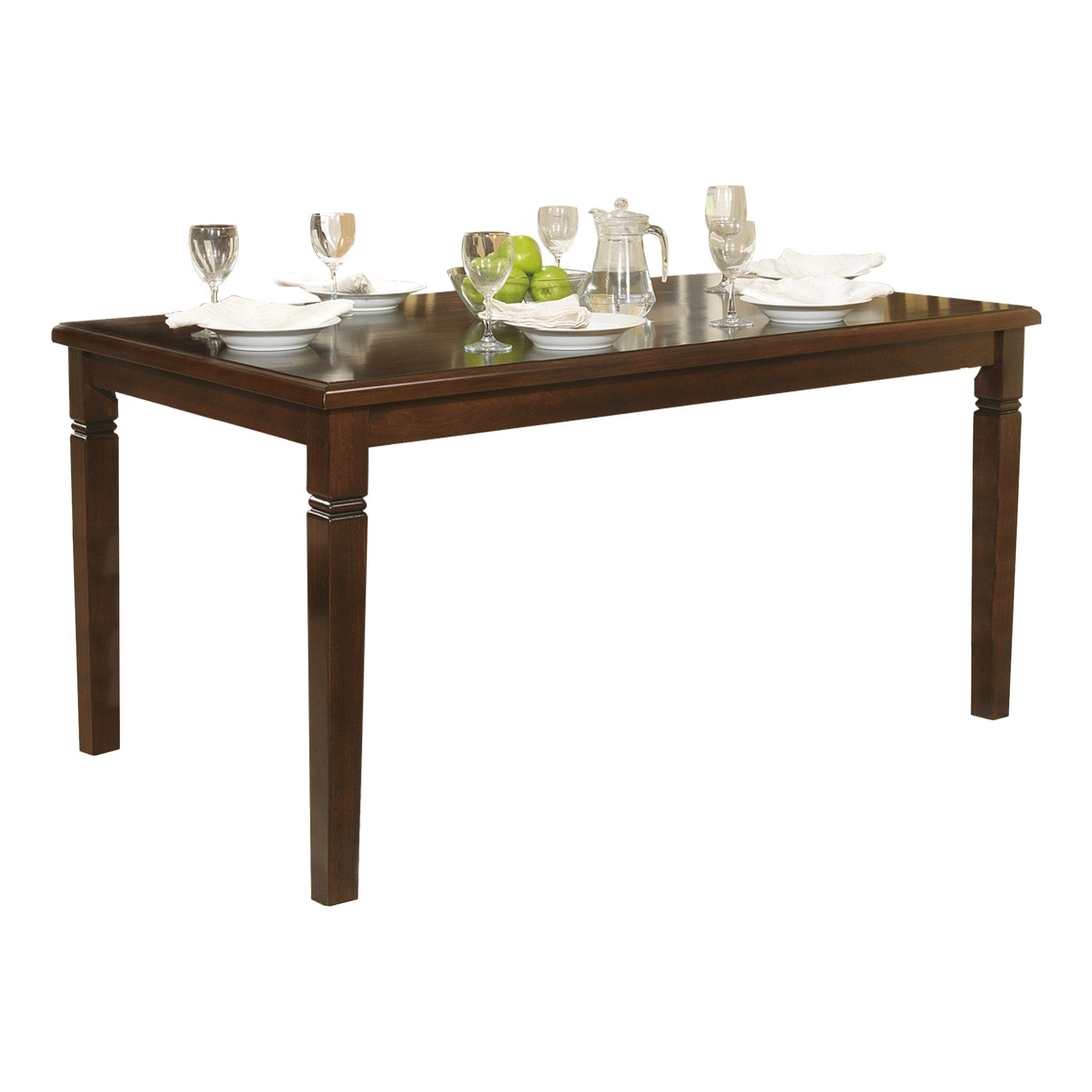 Espresso Finish Transitional Style 1pc Dining Table Oak Veneer Wood Casual Dining Room Furniture