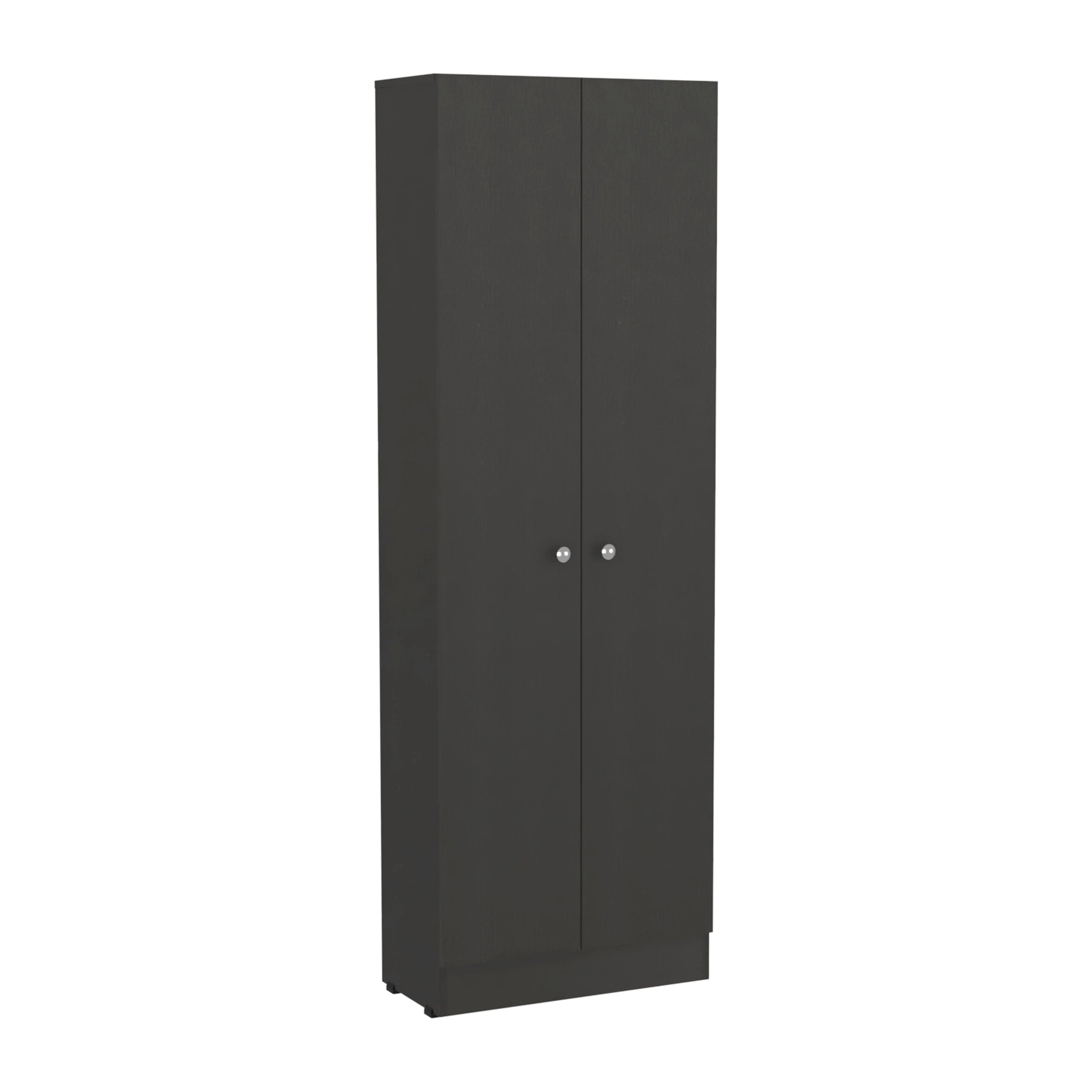 Storage Cabinet Pipestone, Double Door, Black Wengue Finish