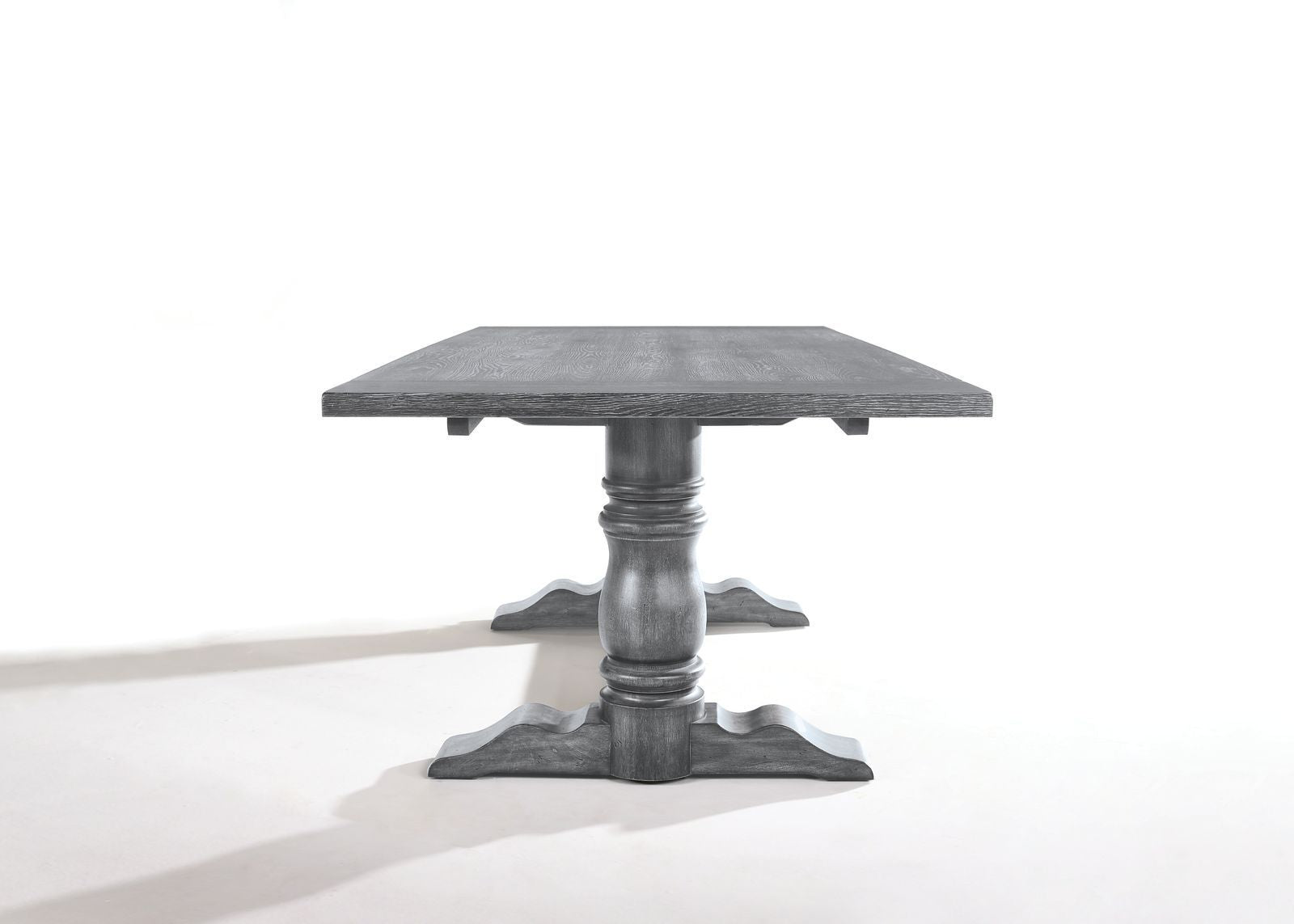 ACME Leventis Dining Table in Weathered Gray 66180