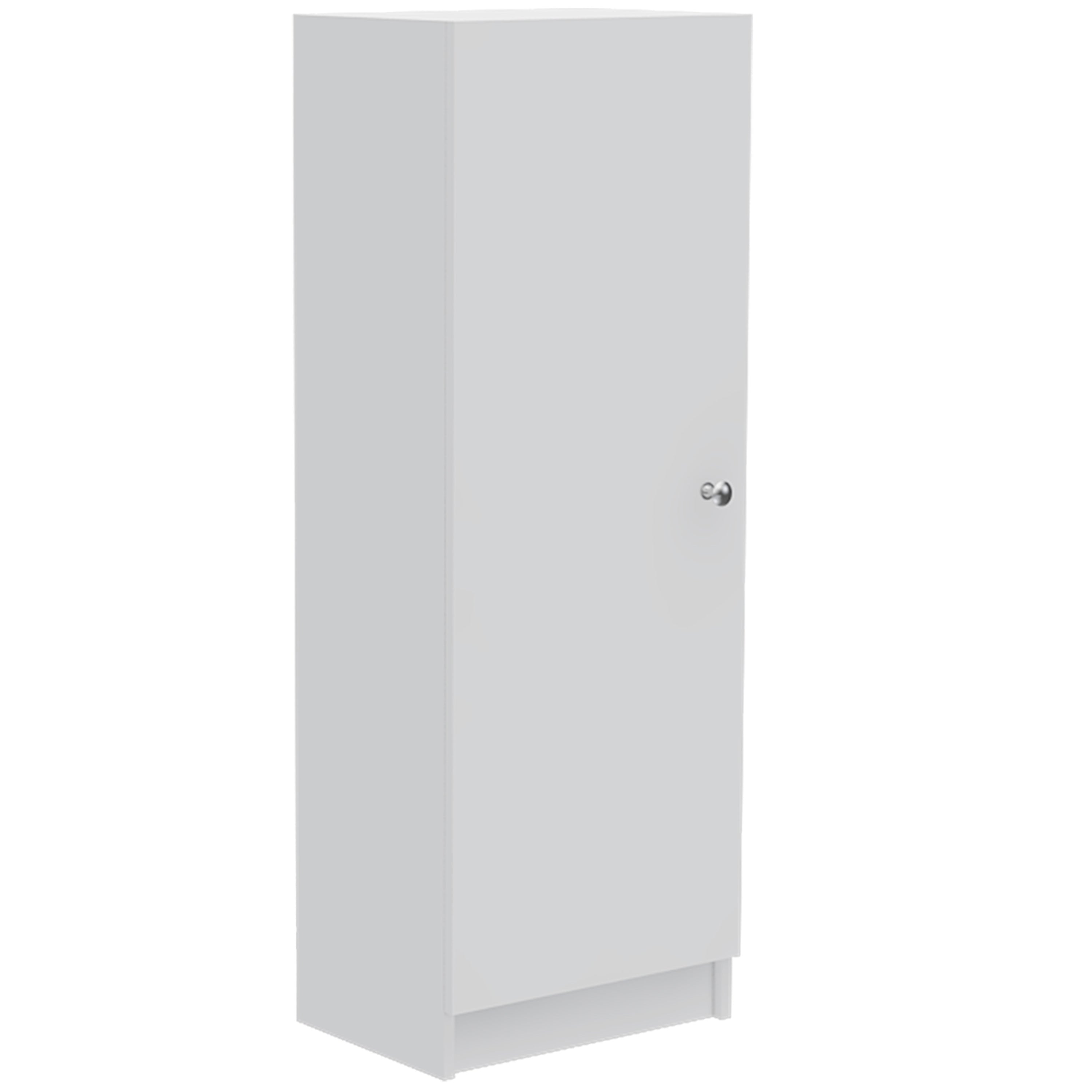 Pantry Miami, Single Door Cabinet, White Finish