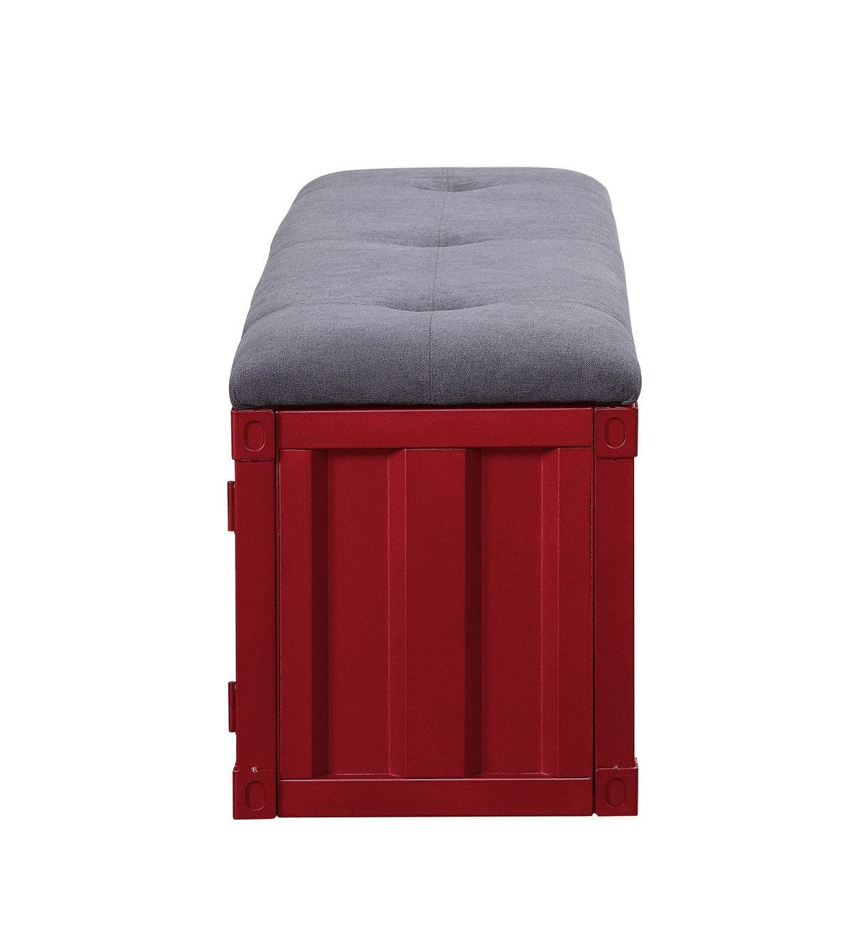 ACME Cargo Bench (Storage), Gray Fabric & Red 35956