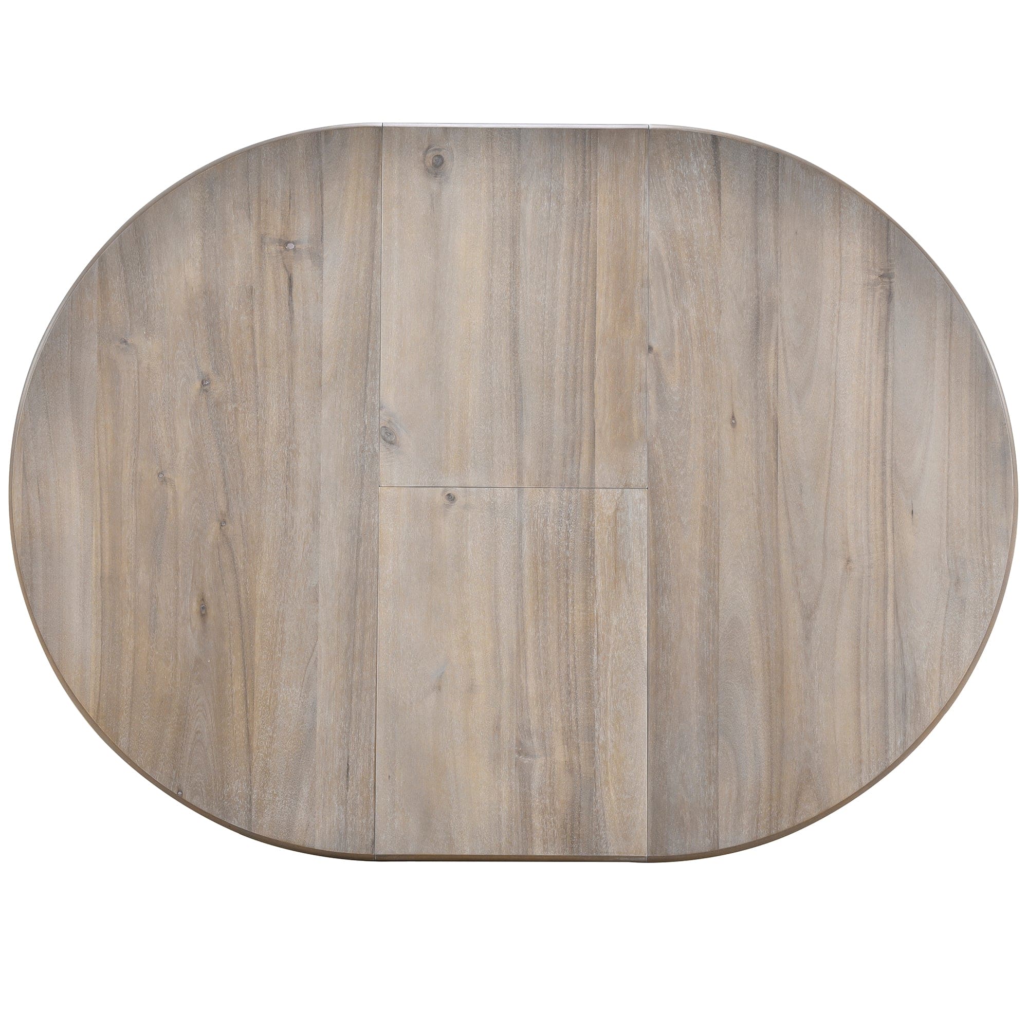 TREXM Wood Dining Table Round Extendable Dining Table for Dining Room (Natural Wood Wash)