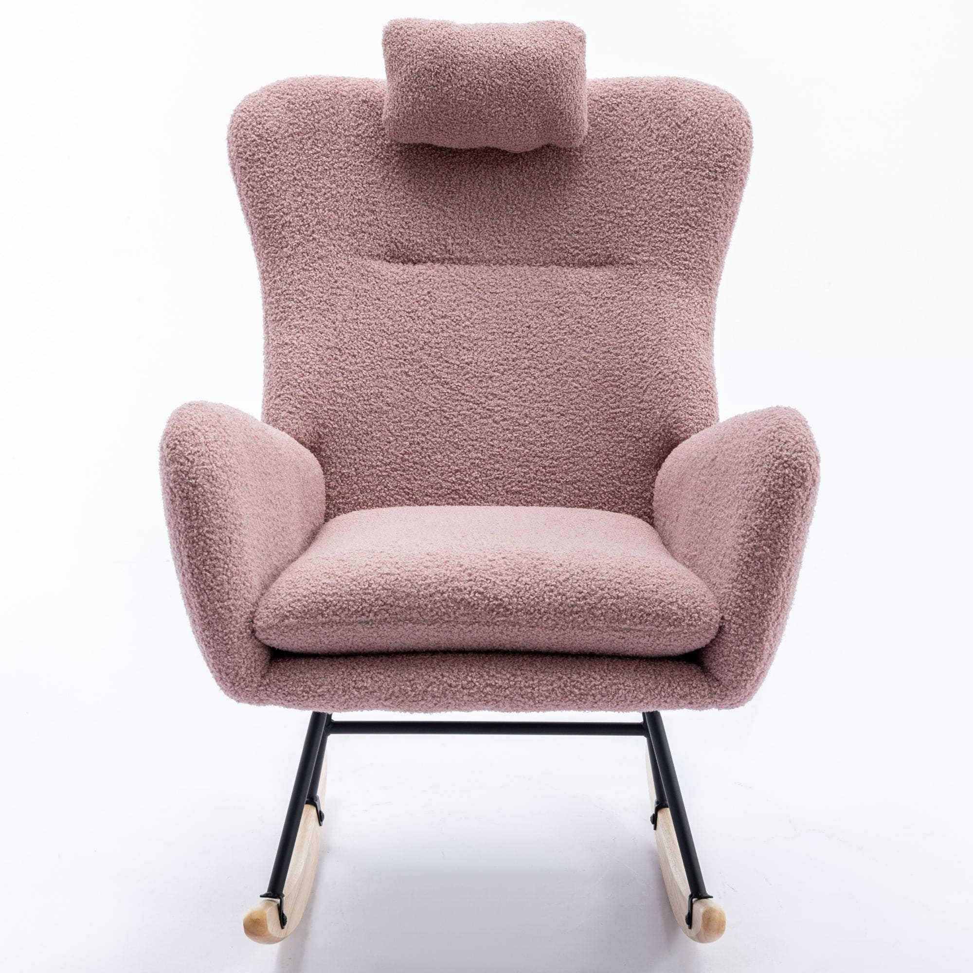 35.5 inch Rocking Chair with Pocket, (pink)