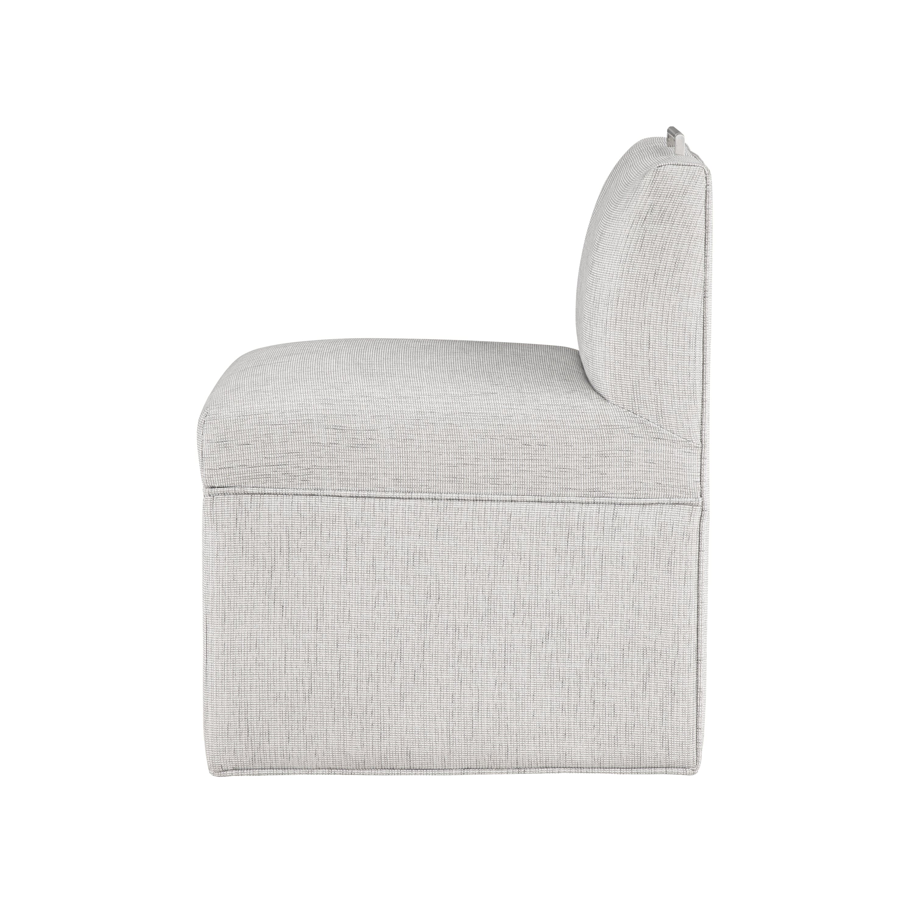 Della Modern Upholstered Castered Chair in Sea Oat