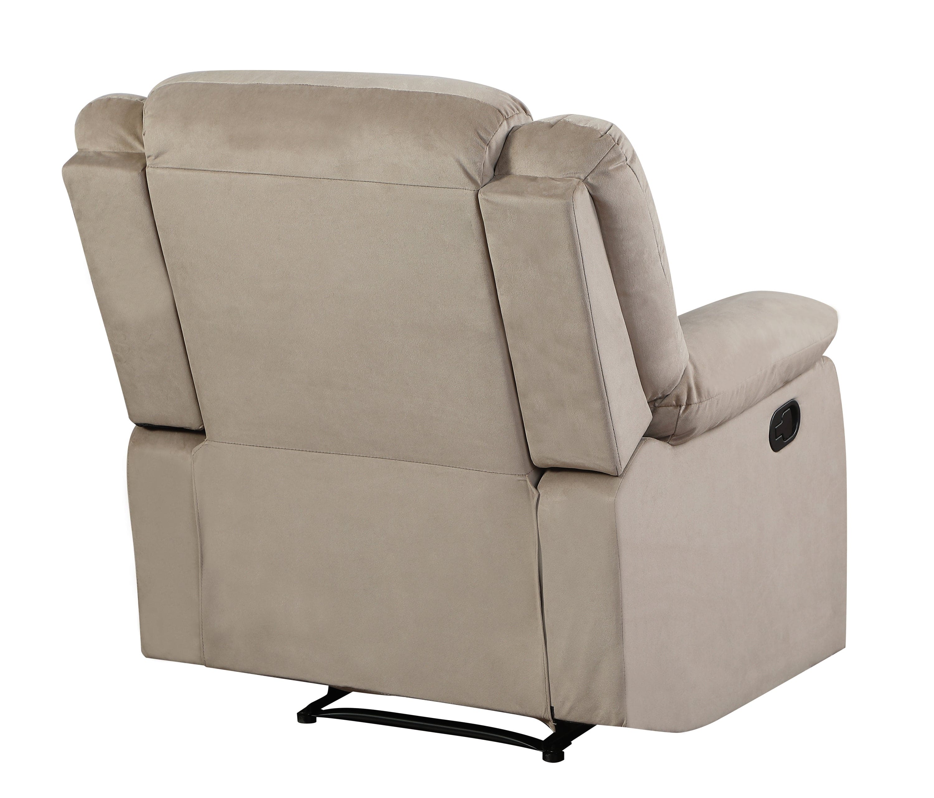 Global United Transitional Microfiber Fabric Recliner Chair