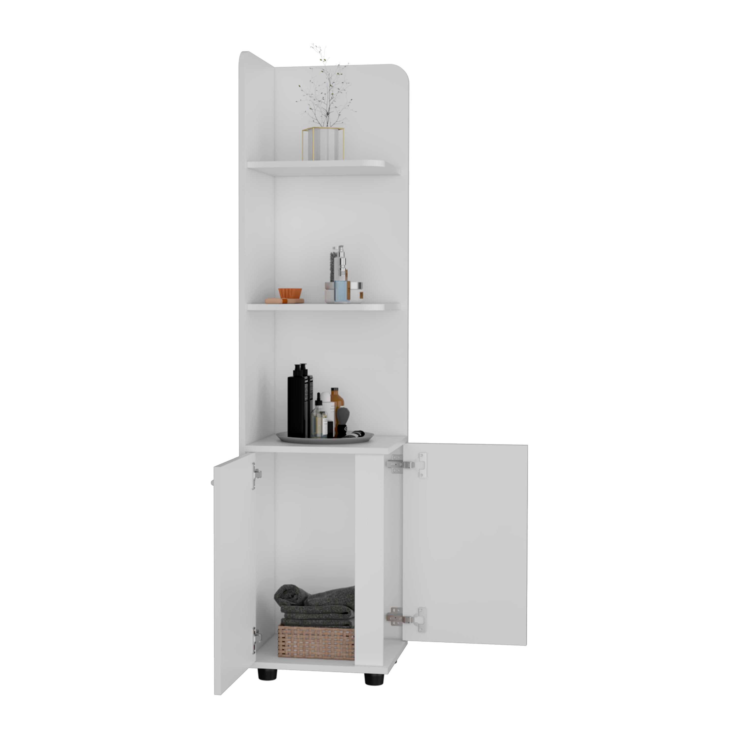 Freestanding cabinet Kairatu, One Drawer, White Finish