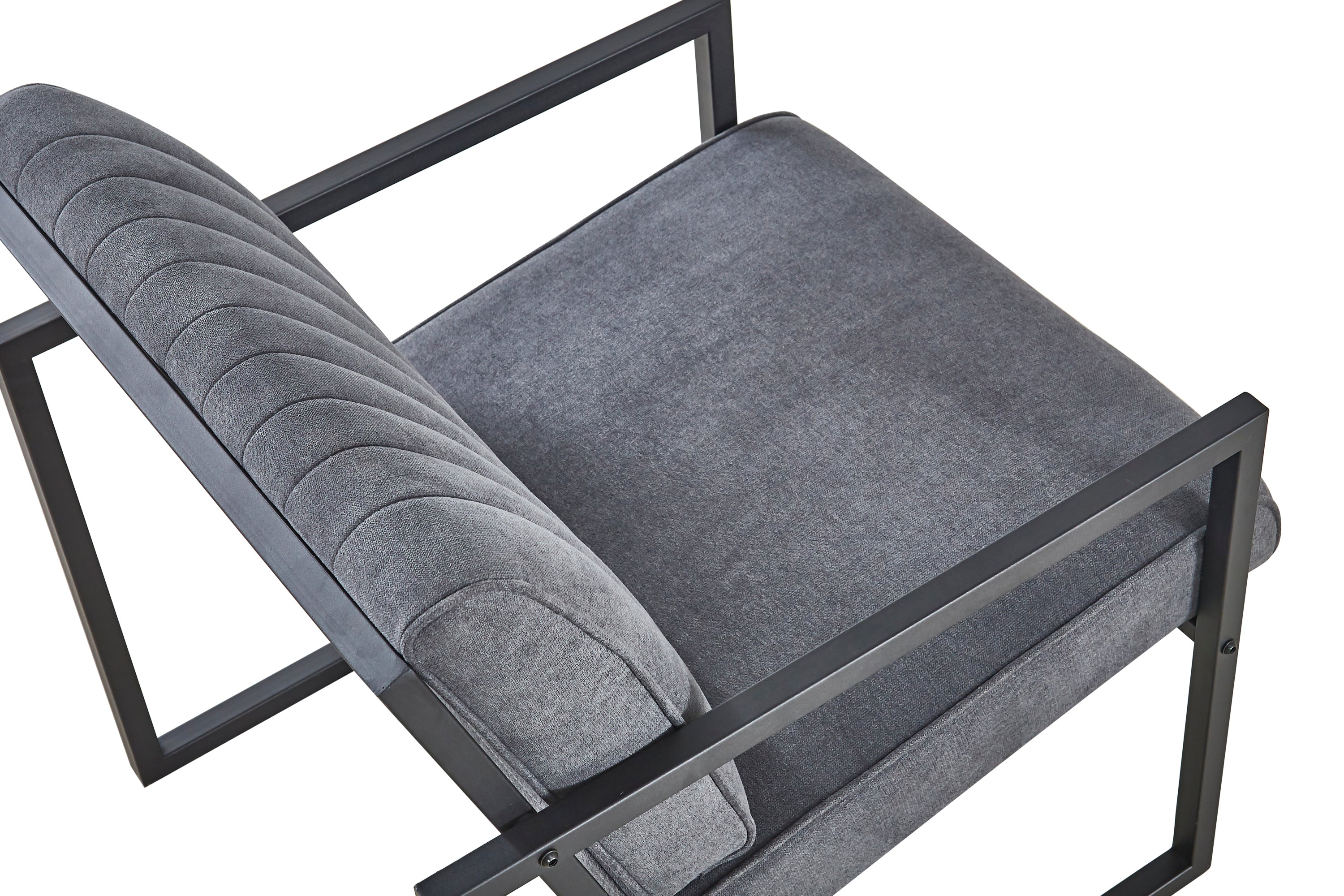 Modern design high quality fabric (GREY)+ steel armchair，for Kitchen, Dining, Bedroom, Living Room