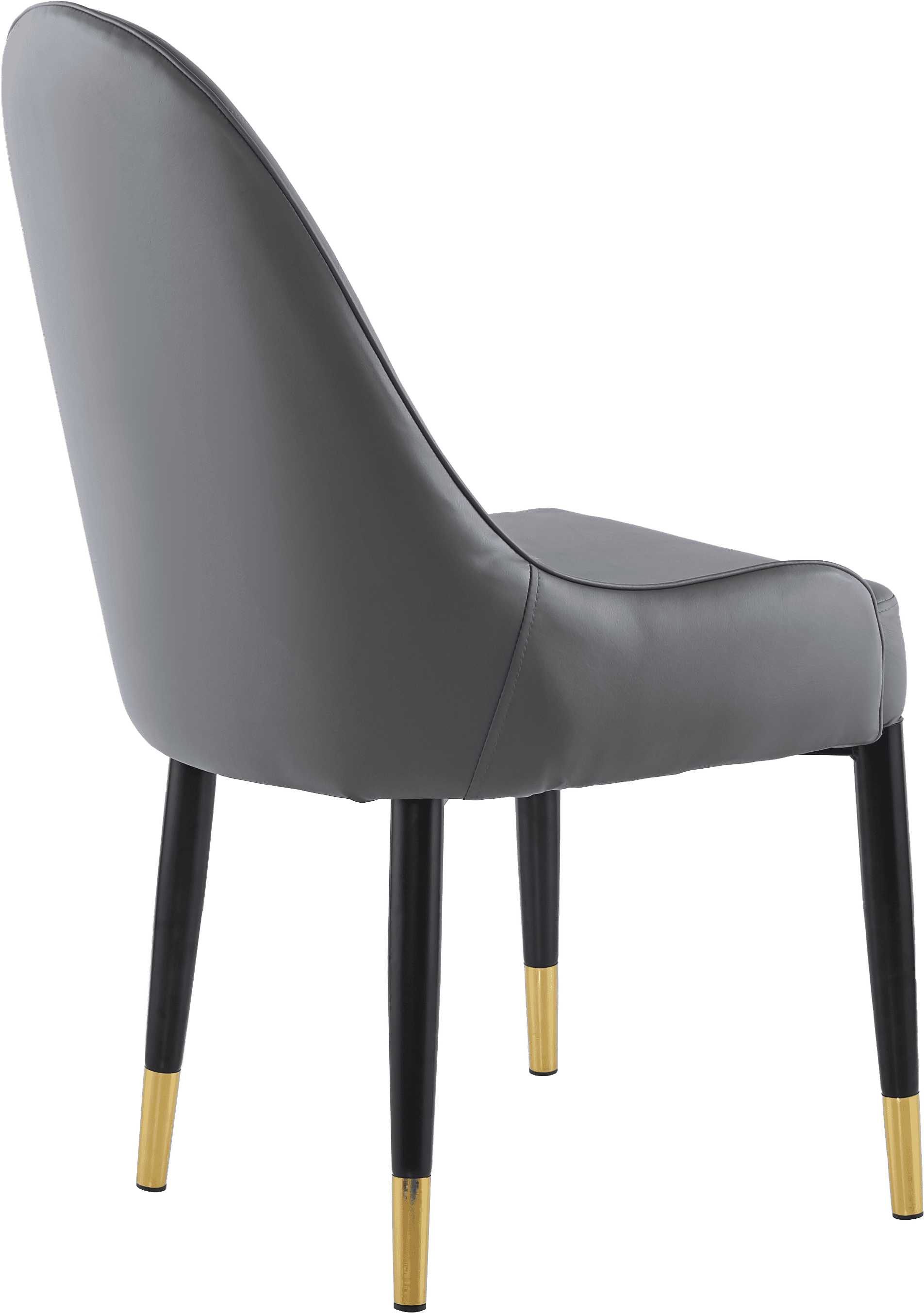 Modern Leather Dining Chair Set of 2, Upholstered Accent Dining Chair, Legs with Black Plastic Tube Plug