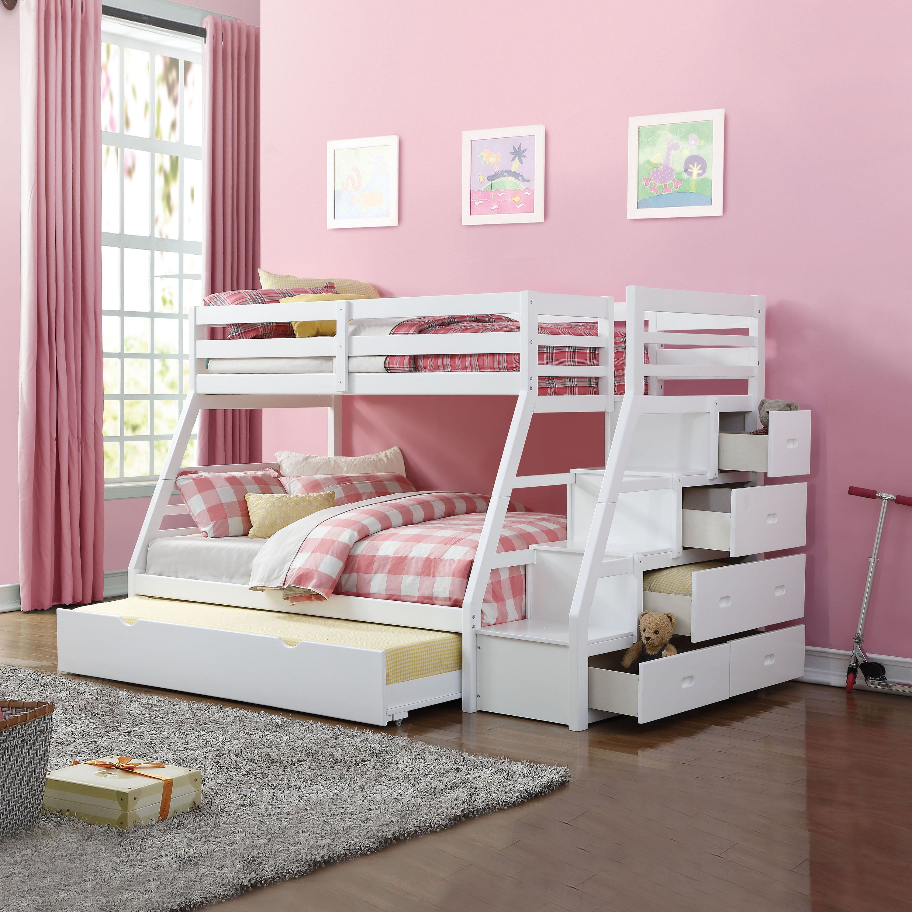 ACME Jason Bunk Bed (Twin/Full) in White 37105