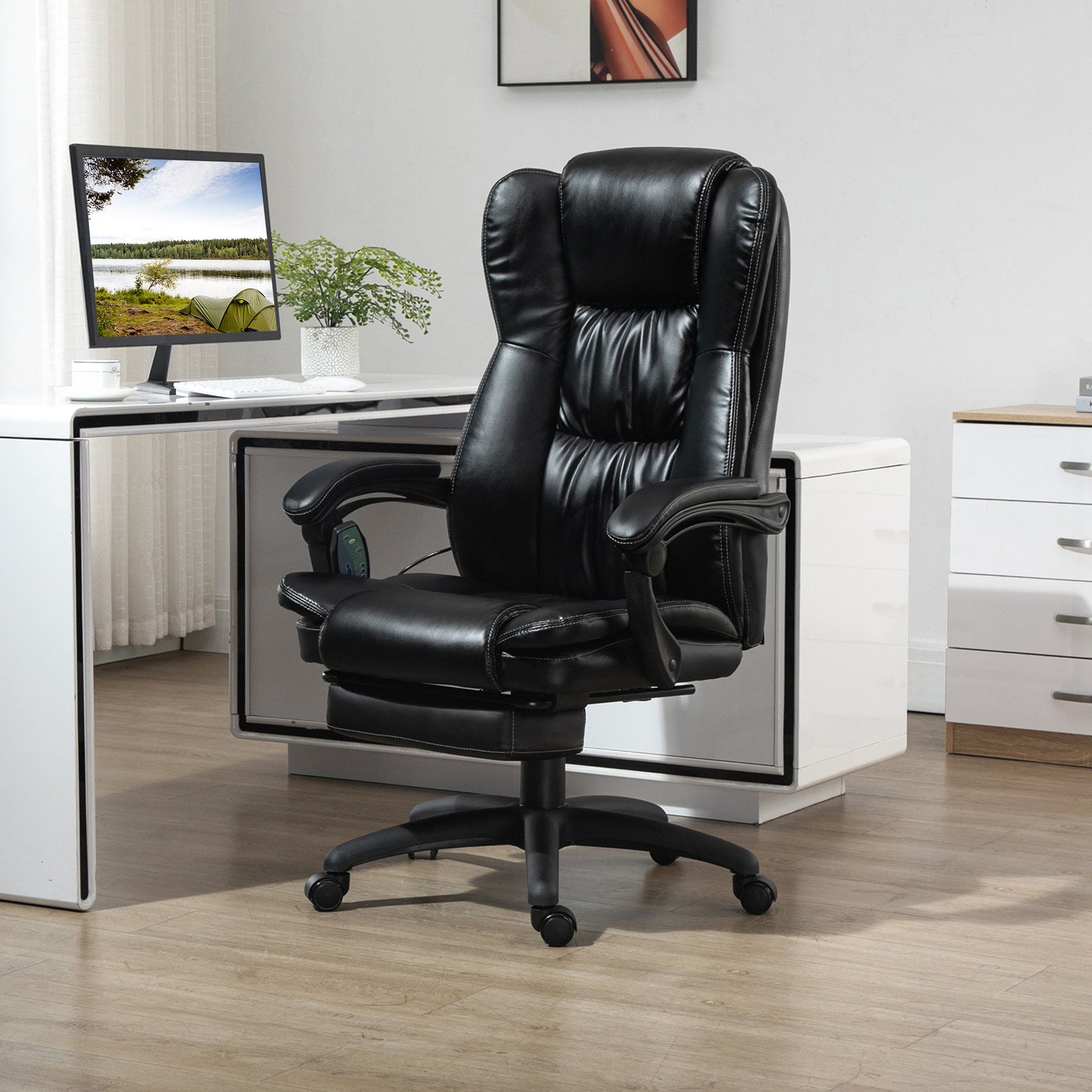 Back Massage Office Chair, Black