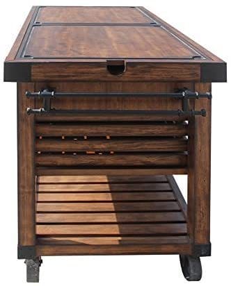 ACME Kaif Kitchen Cart, Distressed Chestnut 98184