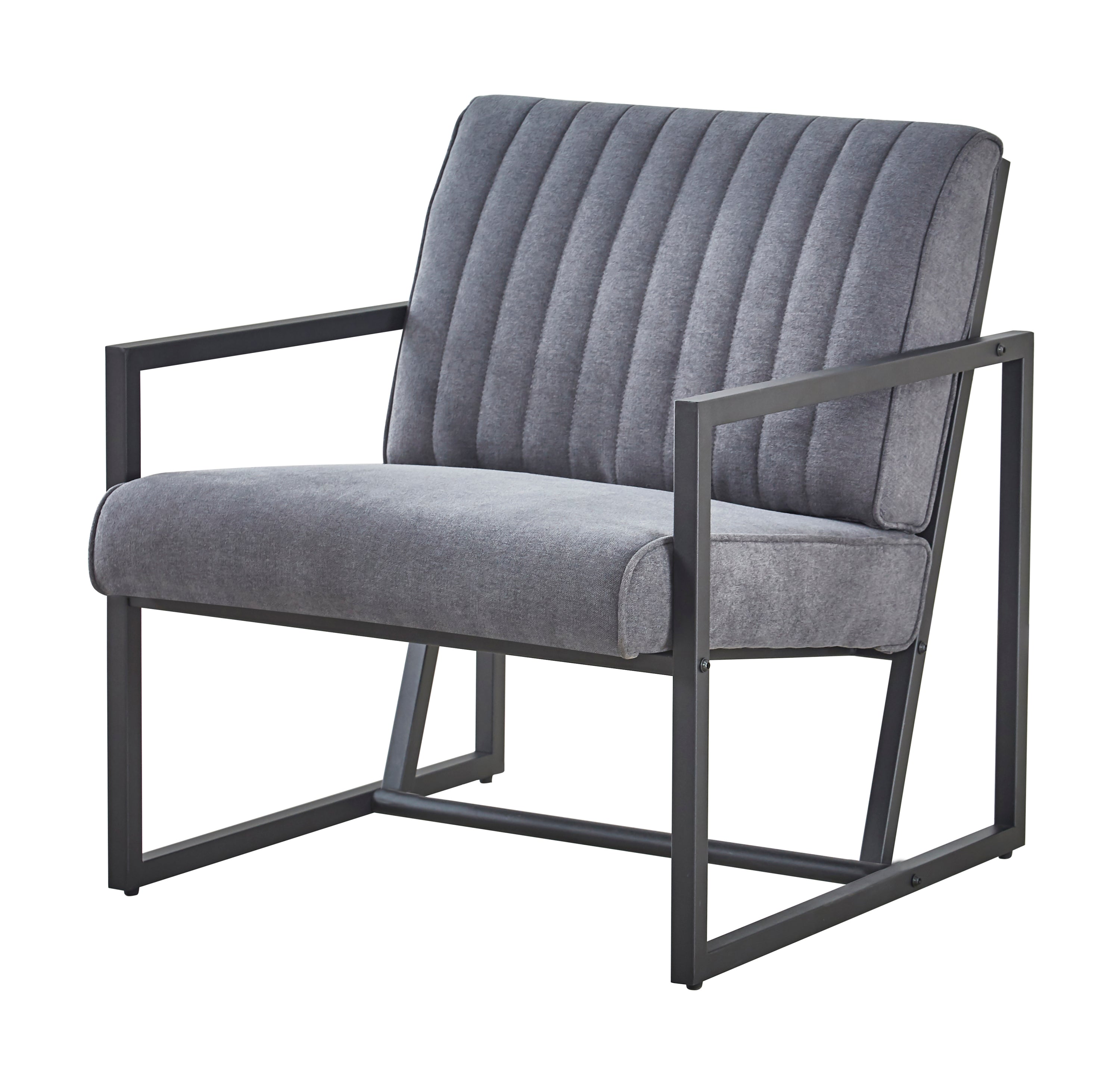 Modern design high quality fabric (GREY)+ steel armchair，for Kitchen, Dining, Bedroom, Living Room