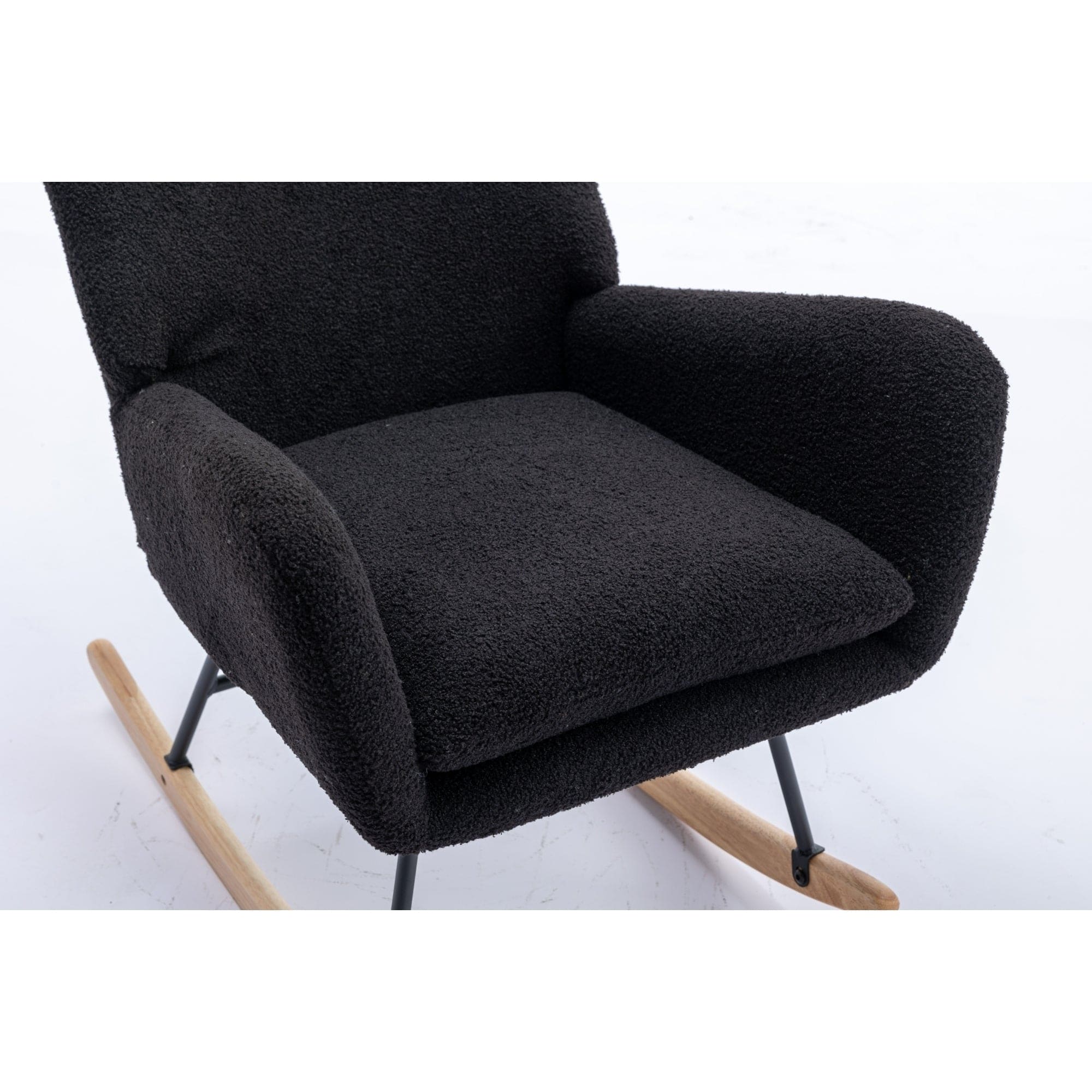 35.5 inch Rocking Chair with Pocket, (black)