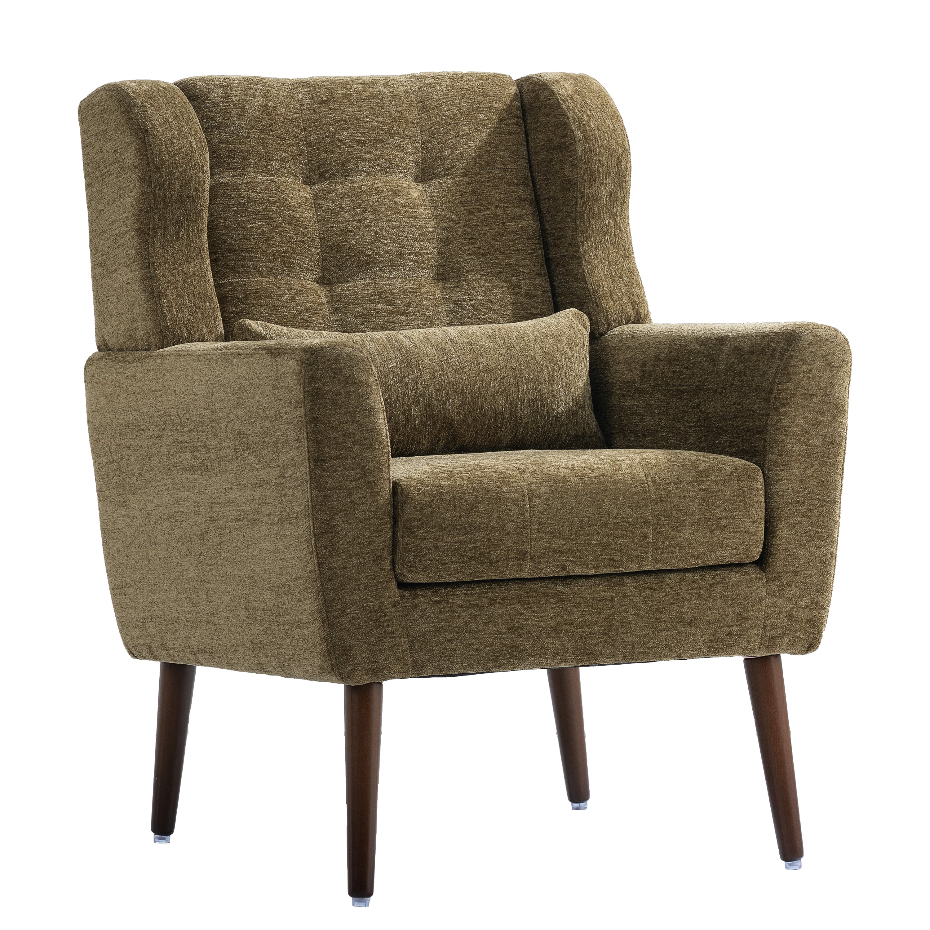 Modern Accent Chair Upholstered Foam Filled Living Room Chairs Comfy Reading Chair Mid Century Modern Chair with Chenille Fabric Lounge Arm Chairs Armchair for Living Room Bedroom