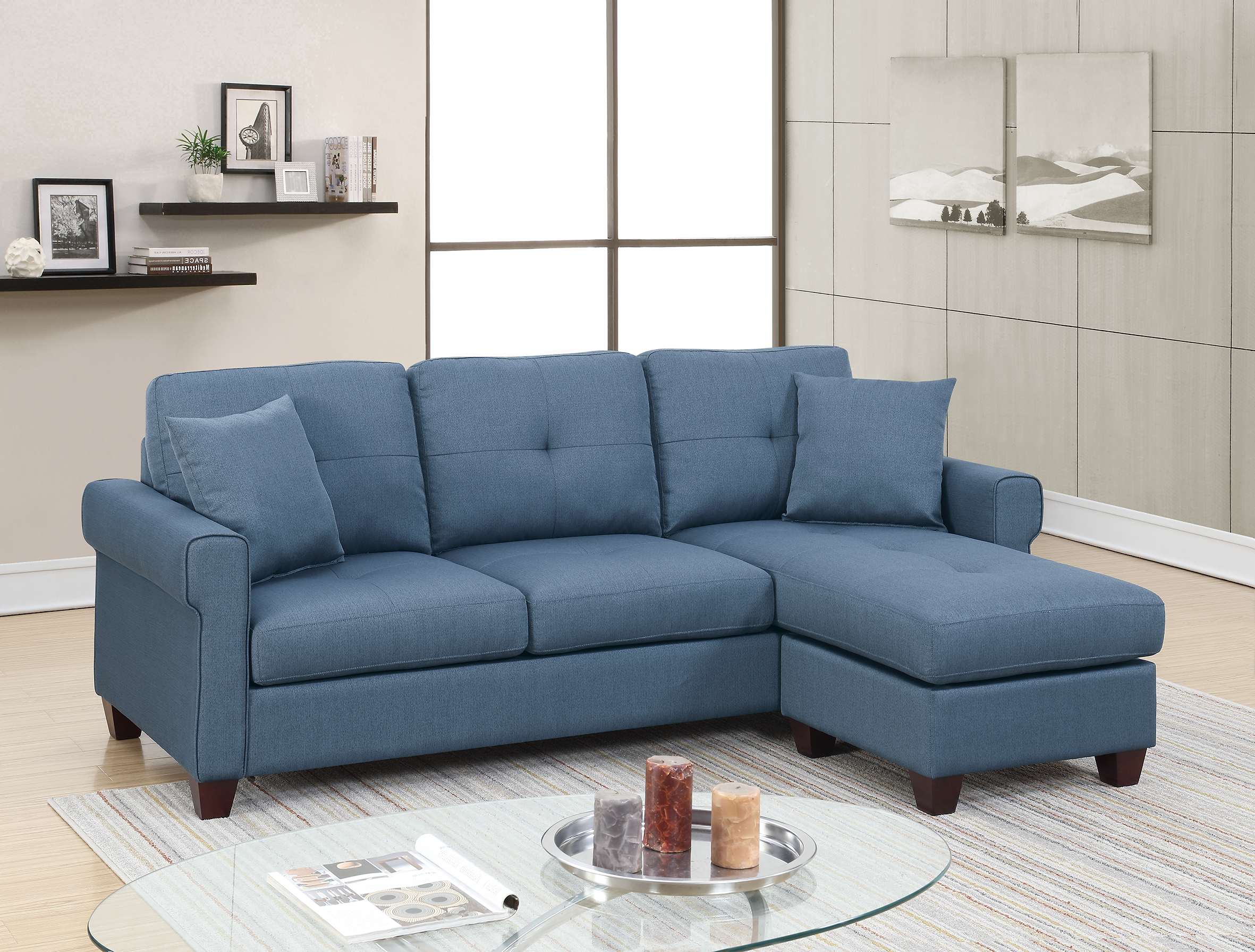 2-PCS SECTIONAL in Blue