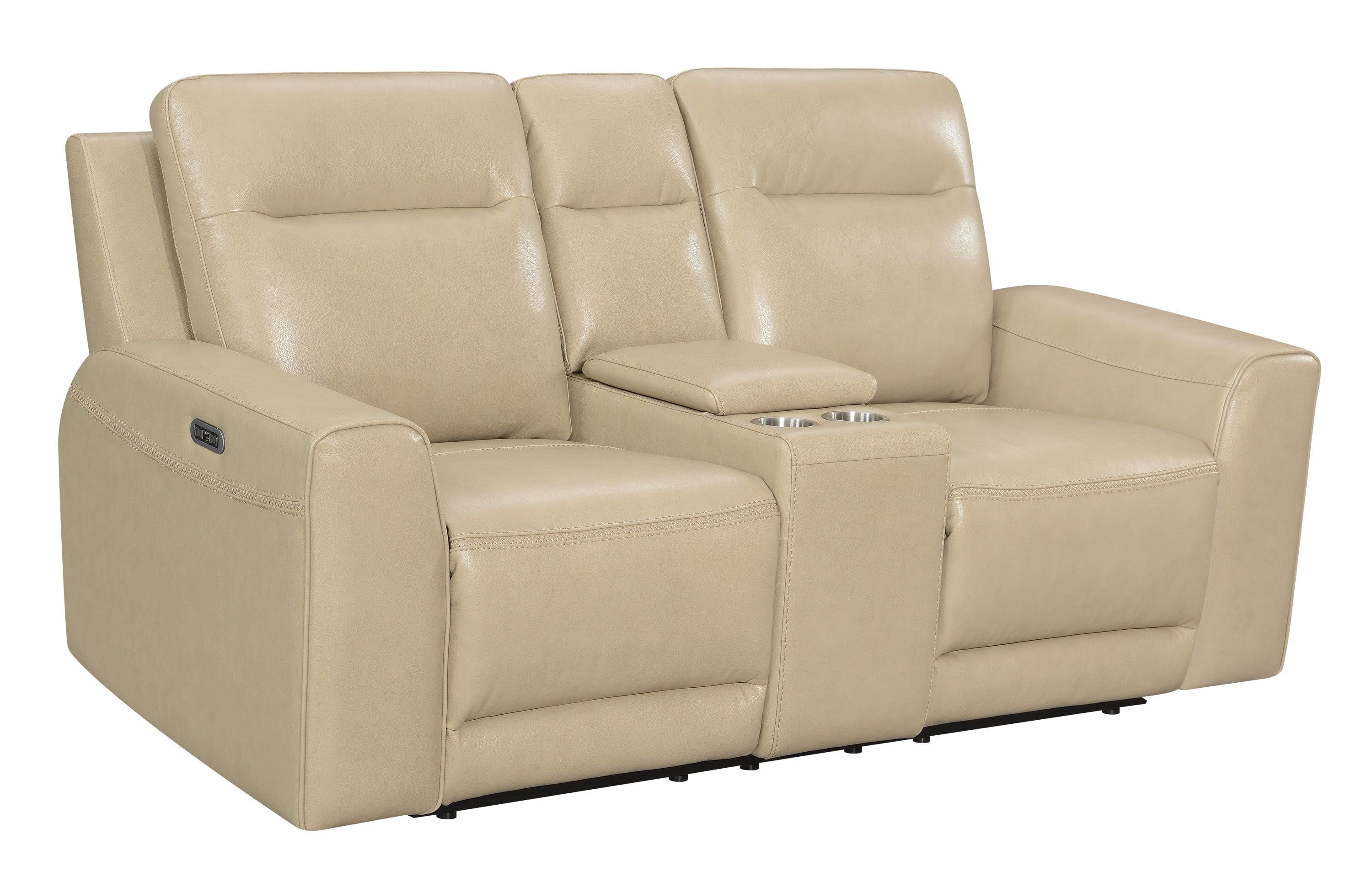 Transitional Leather Power Reclining Group - Style meets Comfort - Top-Grain Leather, Dual Power Footrest and Articulating Headrest - Luxurious Seating