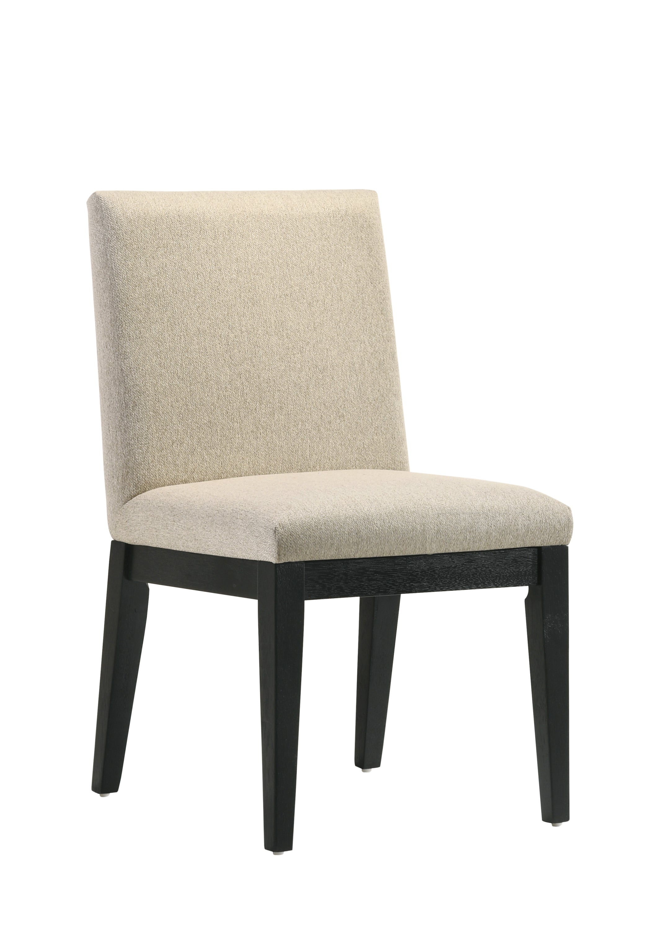 ACME Froja Side Chair (Set-2), Beige Fabric & Black Finish DN01803