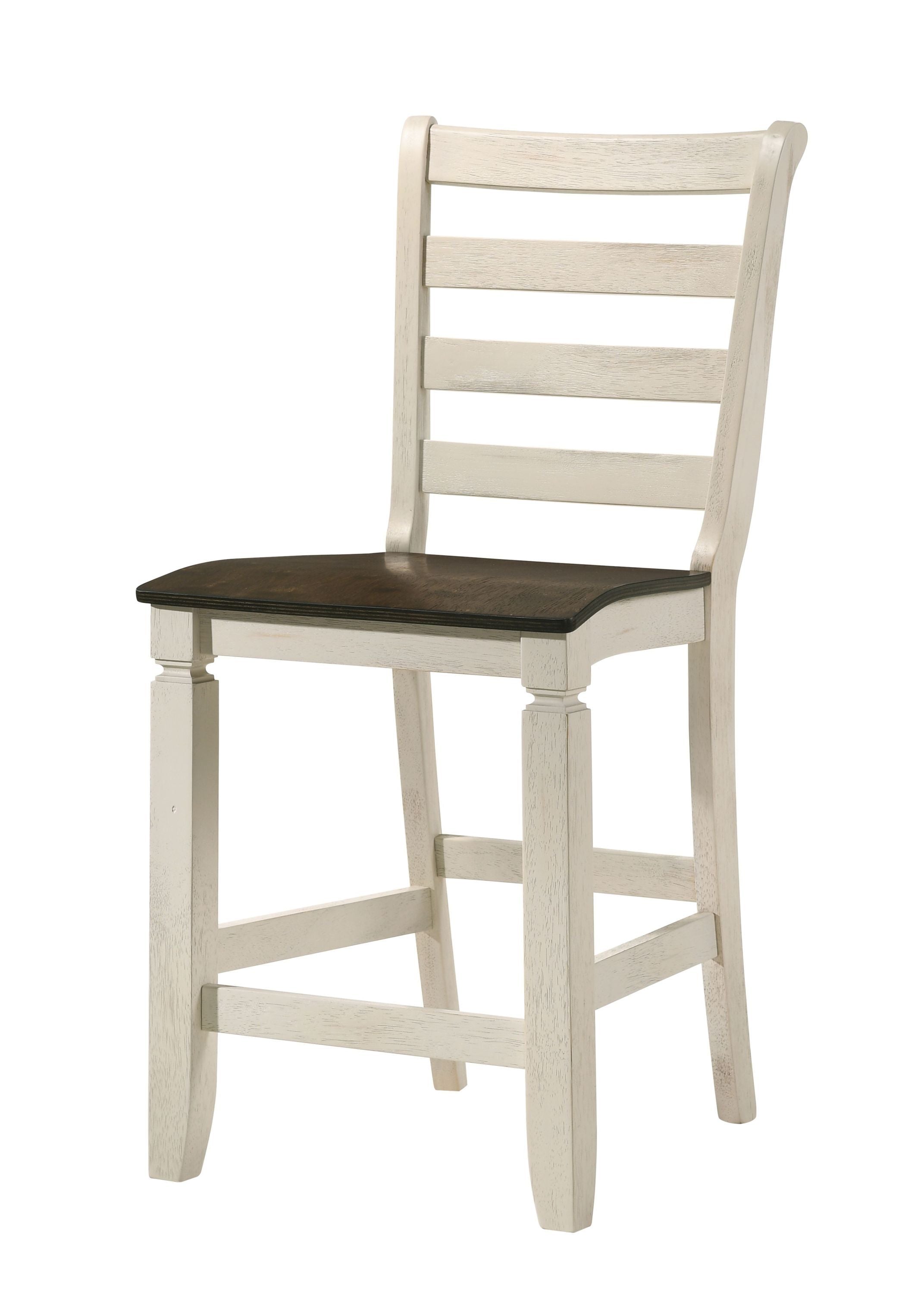 ACME Tasnim Counter Height Chair, Oak & Antique White Finish 77183