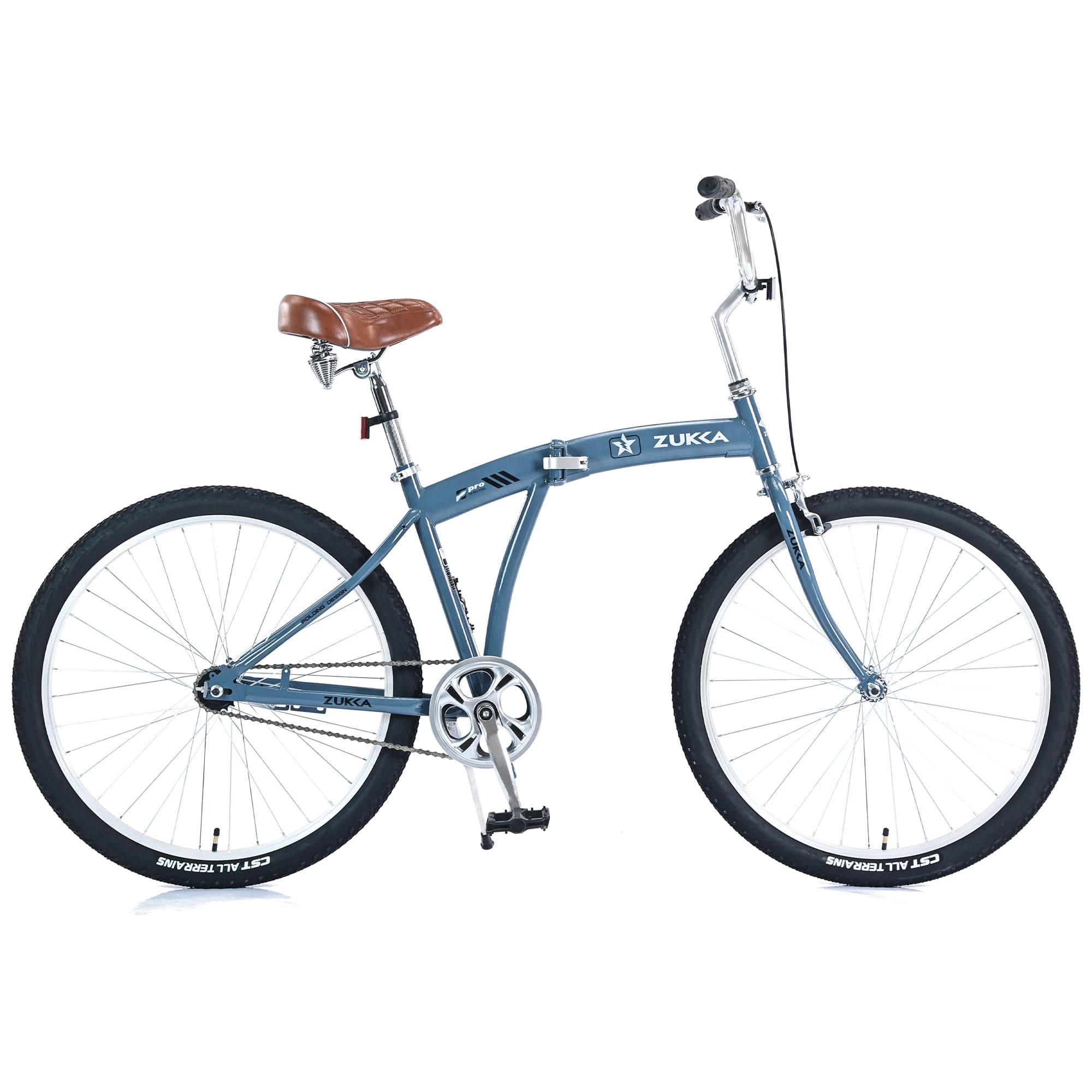 Single Speed Folding Bicycles,  Multiple Colors 26"Inch  Beach Cruiser Bike