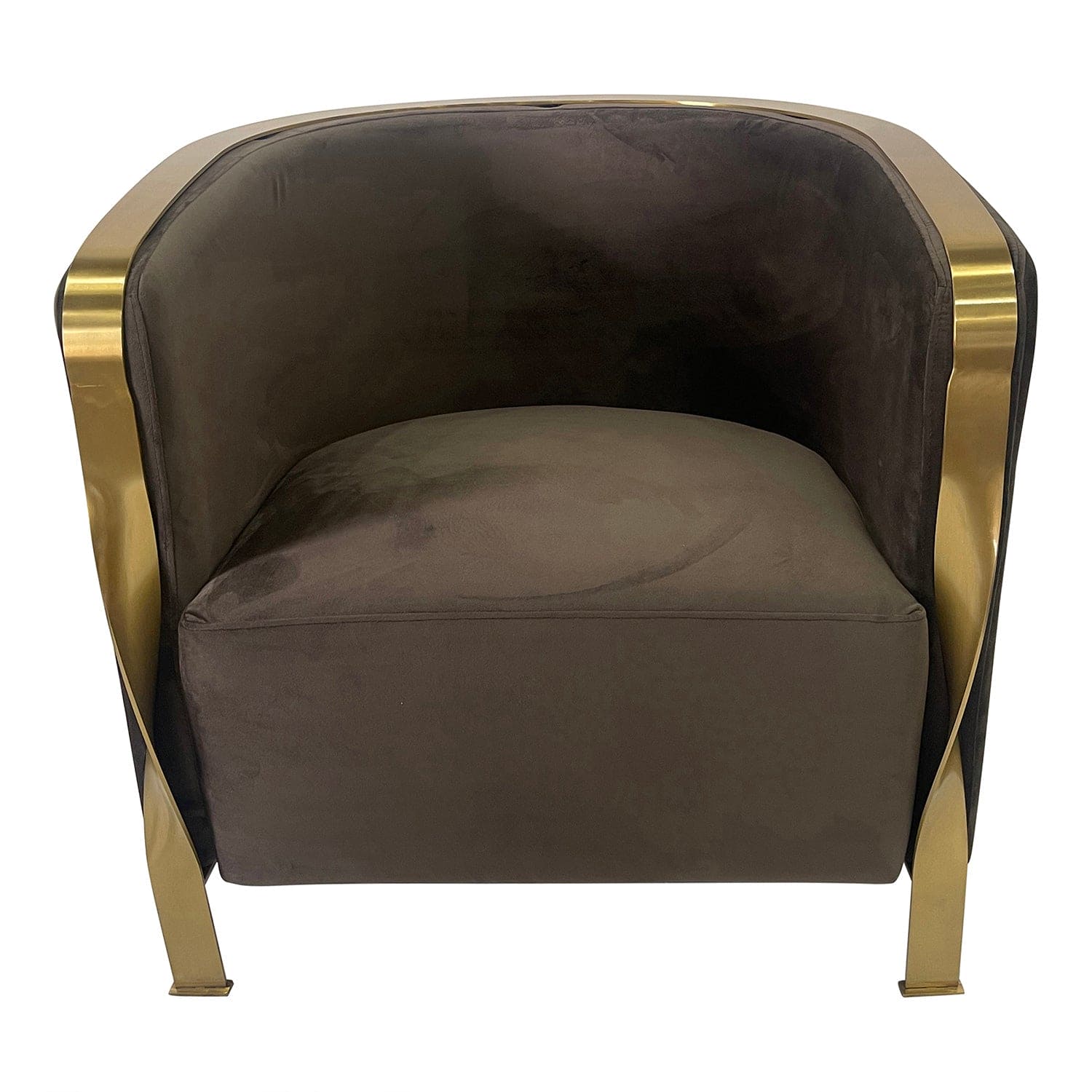 Brown and Gold Sofa Chair