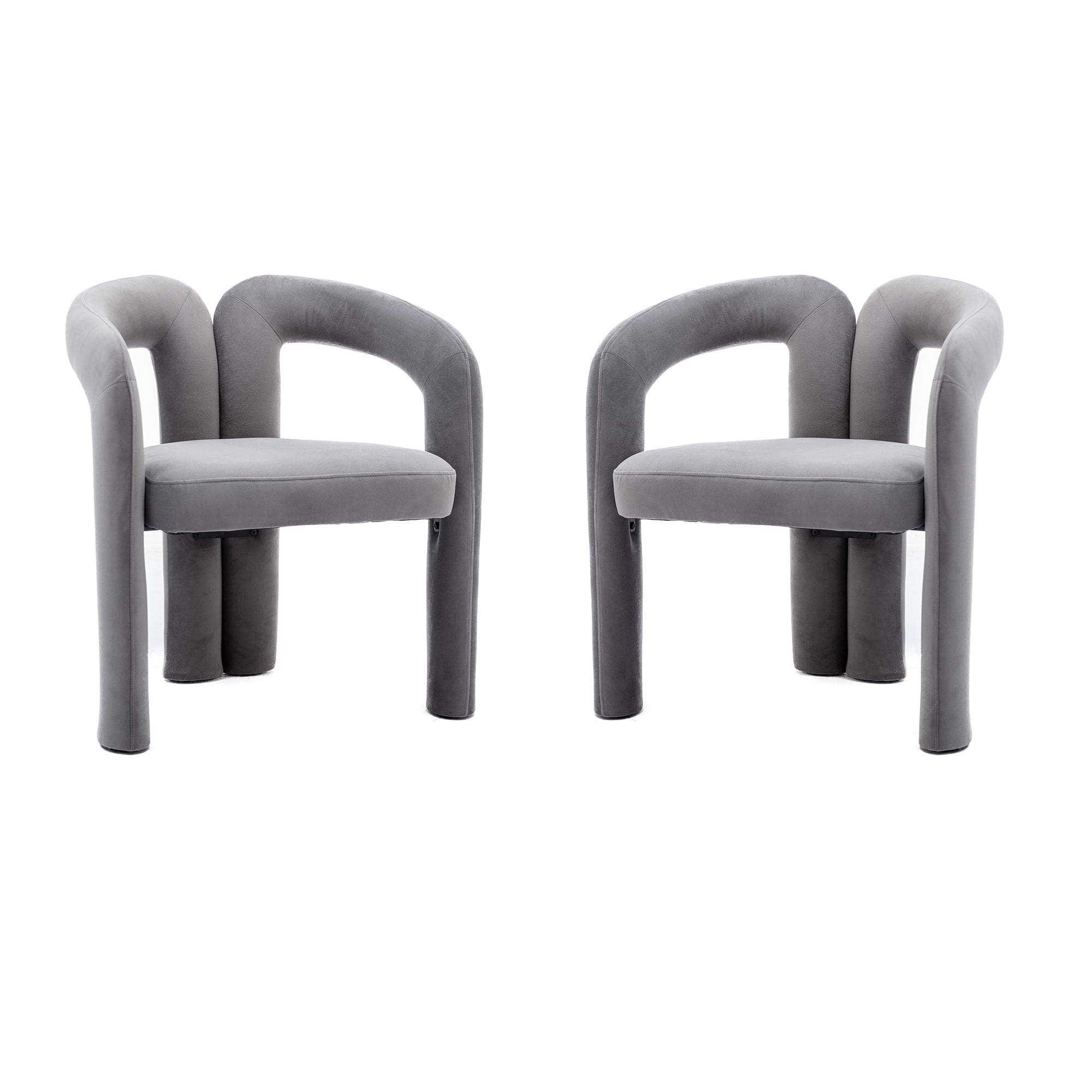 COOLMORE Contemporary Designed  Fabric Upholstered Accent/Dining Chair /Barrel Side Chairs Kitchen Armchair for Living Room set of 2